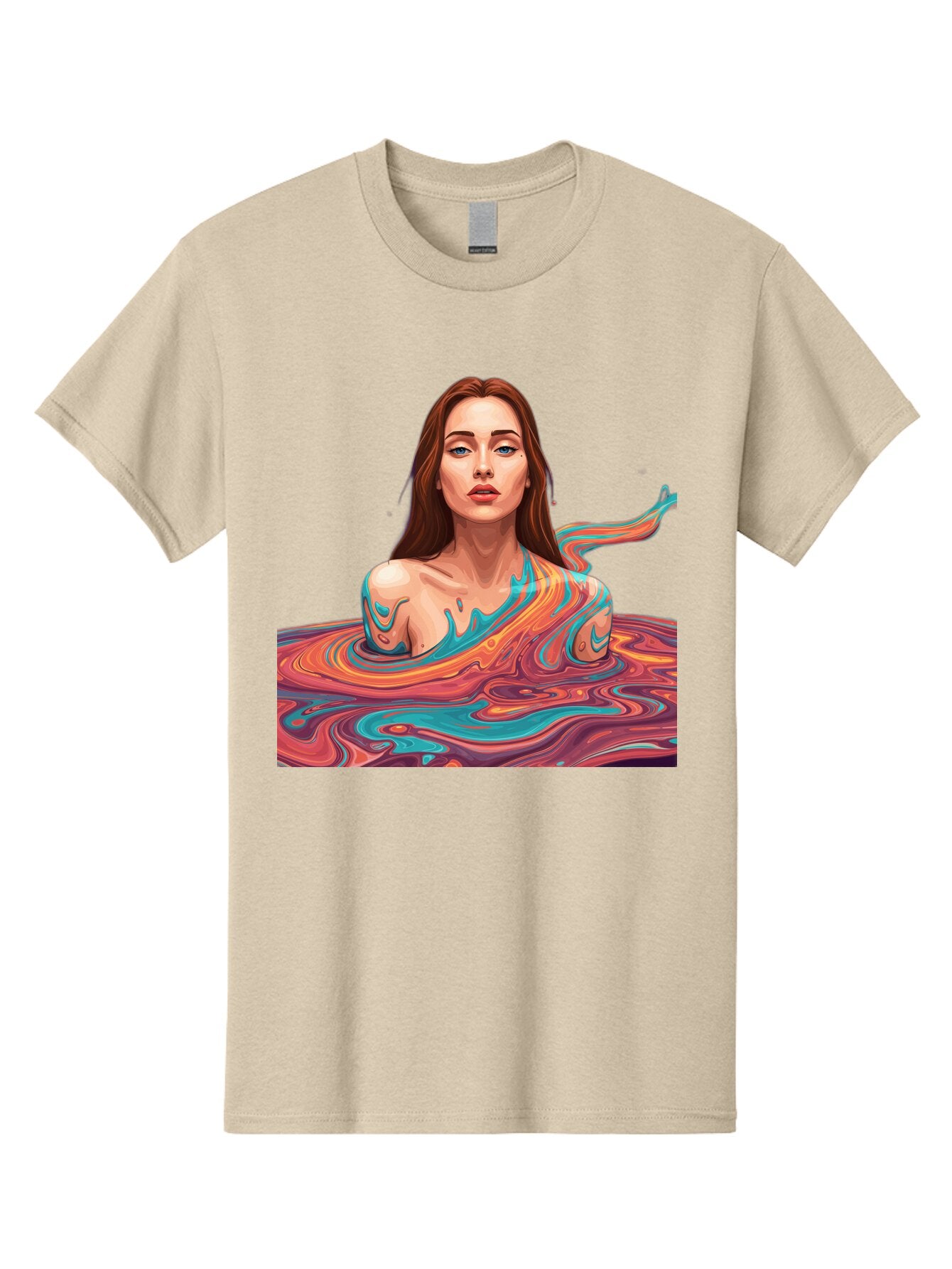 Woman-In-Swirling-Liquid Men'S Graphic Tee, 100% Cotton, Comfortable Casual Summer Wear, Machine Washable, Vintage Camera, Old Camera, Antique Camera, Black Camera, Classic Photography, Photography Equipment, Nostalgic Device, Film Camera, Baq229 14