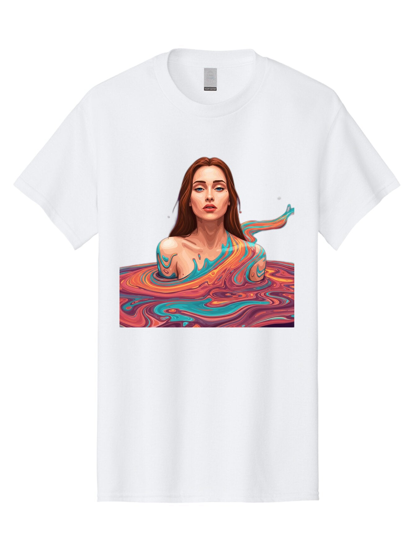 Woman-In-Swirling-Liquid Men'S Graphic Tee, 100% Cotton, Comfortable Casual Summer Wear, Machine Washable, Vintage Camera, Old Camera, Antique Camera, Black Camera, Classic Photography, Photography Equipment, Nostalgic Device, Film Camera, Baq229 12