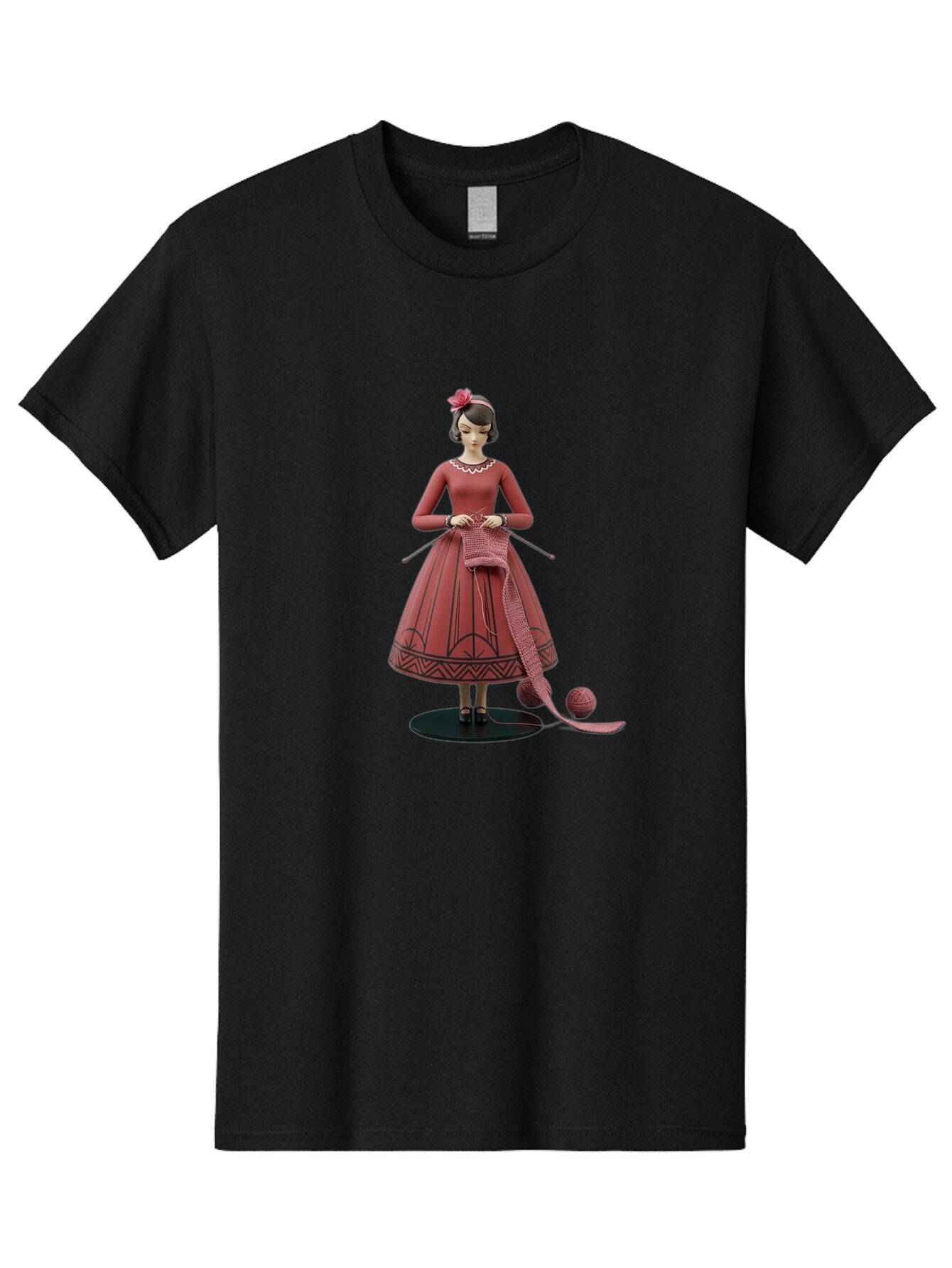 Woman-Knitting Men'S Graphic Tee, 100% Cotton, Comfortable Casual Summer Wear, Machine Washable, Vintage Camera, Old Camera, Antique Camera, Black Camera, Classic Photography, Photography Equipment, Nostalgic Device, Film Camera, Camera Art Baq230 8