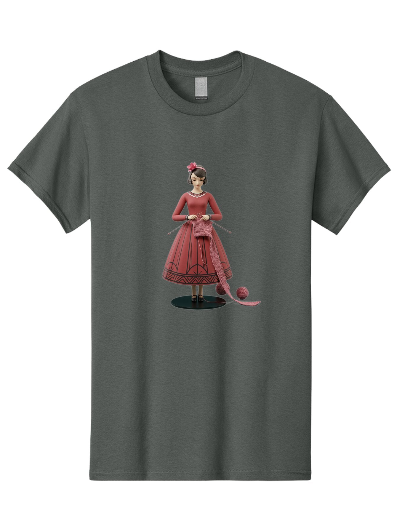 Woman-Knitting Men'S Graphic Tee, 100% Cotton, Comfortable Casual Summer Wear, Machine Washable, Vintage Camera, Old Camera, Antique Camera, Black Camera, Classic Photography, Photography Equipment, Nostalgic Device, Film Camera, Camera Art Baq230 11