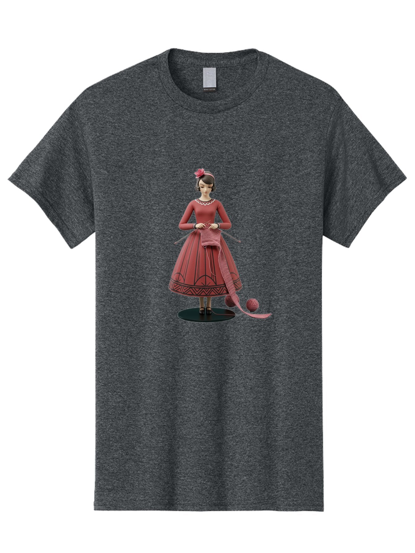 Woman-Knitting Men'S Graphic Tee, 100% Cotton, Comfortable Casual Summer Wear, Machine Washable, Vintage Camera, Old Camera, Antique Camera, Black Camera, Classic Photography, Photography Equipment, Nostalgic Device, Film Camera, Camera Art Baq230 6