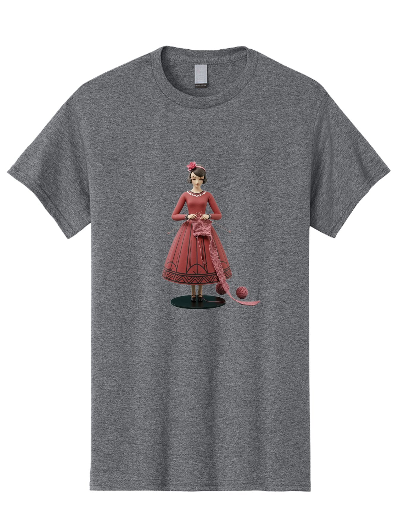 Woman-Knitting Men'S Graphic Tee, 100% Cotton, Comfortable Casual Summer Wear, Machine Washable, Vintage Camera, Old Camera, Antique Camera, Black Camera, Classic Photography, Photography Equipment, Nostalgic Device, Film Camera, Camera Art Baq230 7