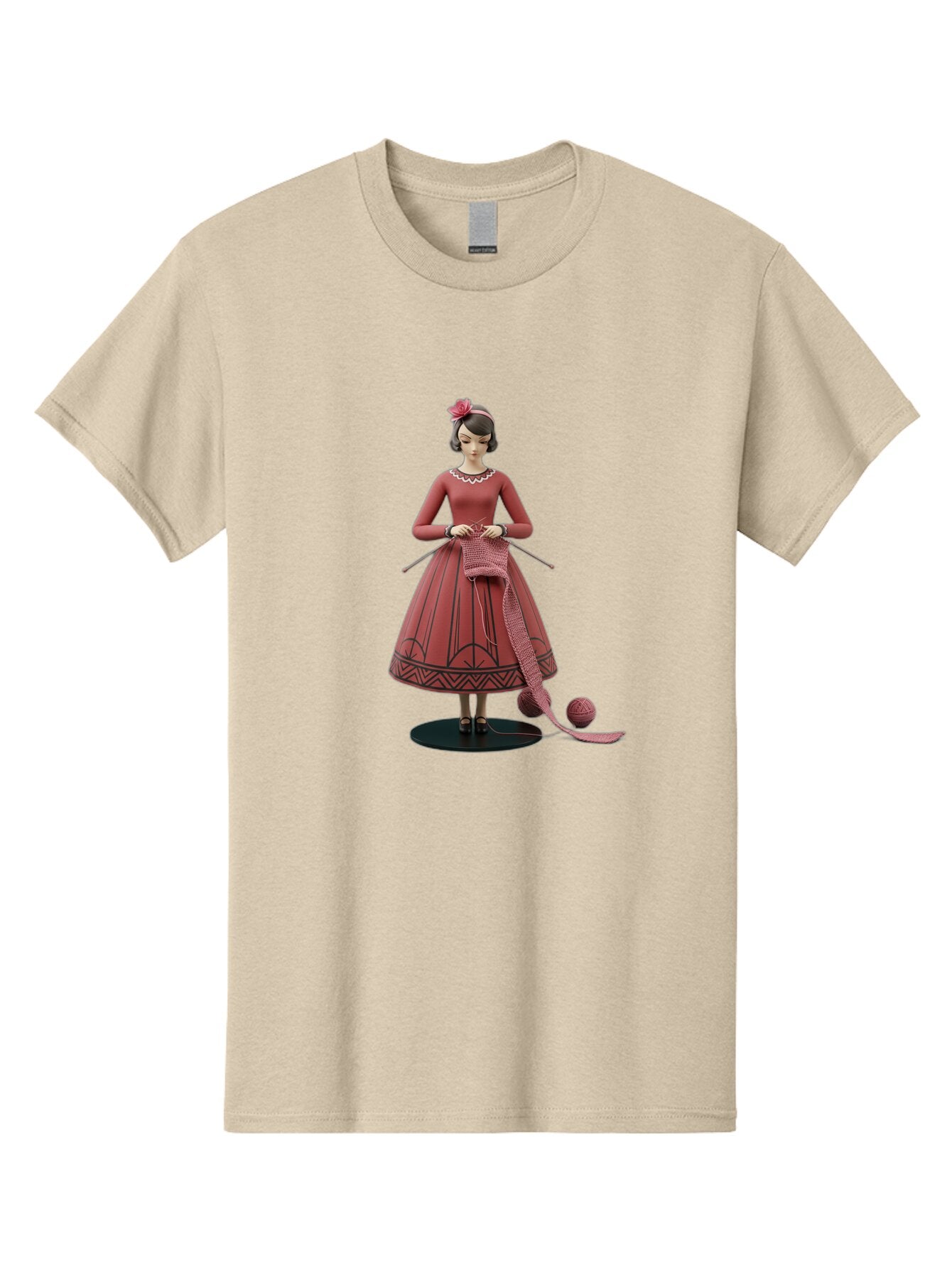 Woman-Knitting Men'S Graphic Tee, 100% Cotton, Comfortable Casual Summer Wear, Machine Washable, Vintage Camera, Old Camera, Antique Camera, Black Camera, Classic Photography, Photography Equipment, Nostalgic Device, Film Camera, Camera Art Baq230 9