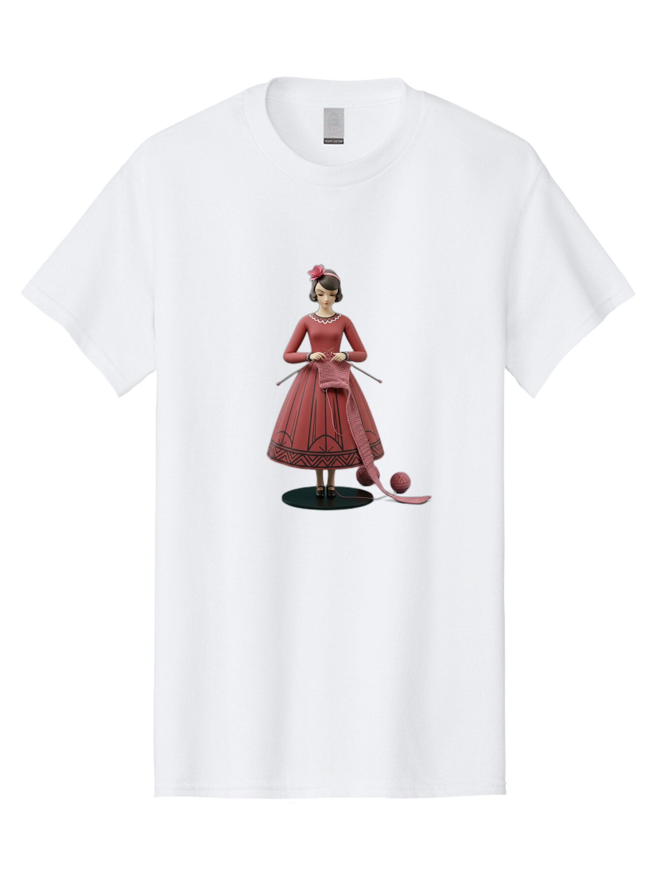 Woman-Knitting Men'S Graphic Tee, 100% Cotton, Comfortable Casual Summer Wear, Machine Washable, Vintage Camera, Old Camera, Antique Camera, Black Camera, Classic Photography, Photography Equipment, Nostalgic Device, Film Camera, Camera Art Baq230 5