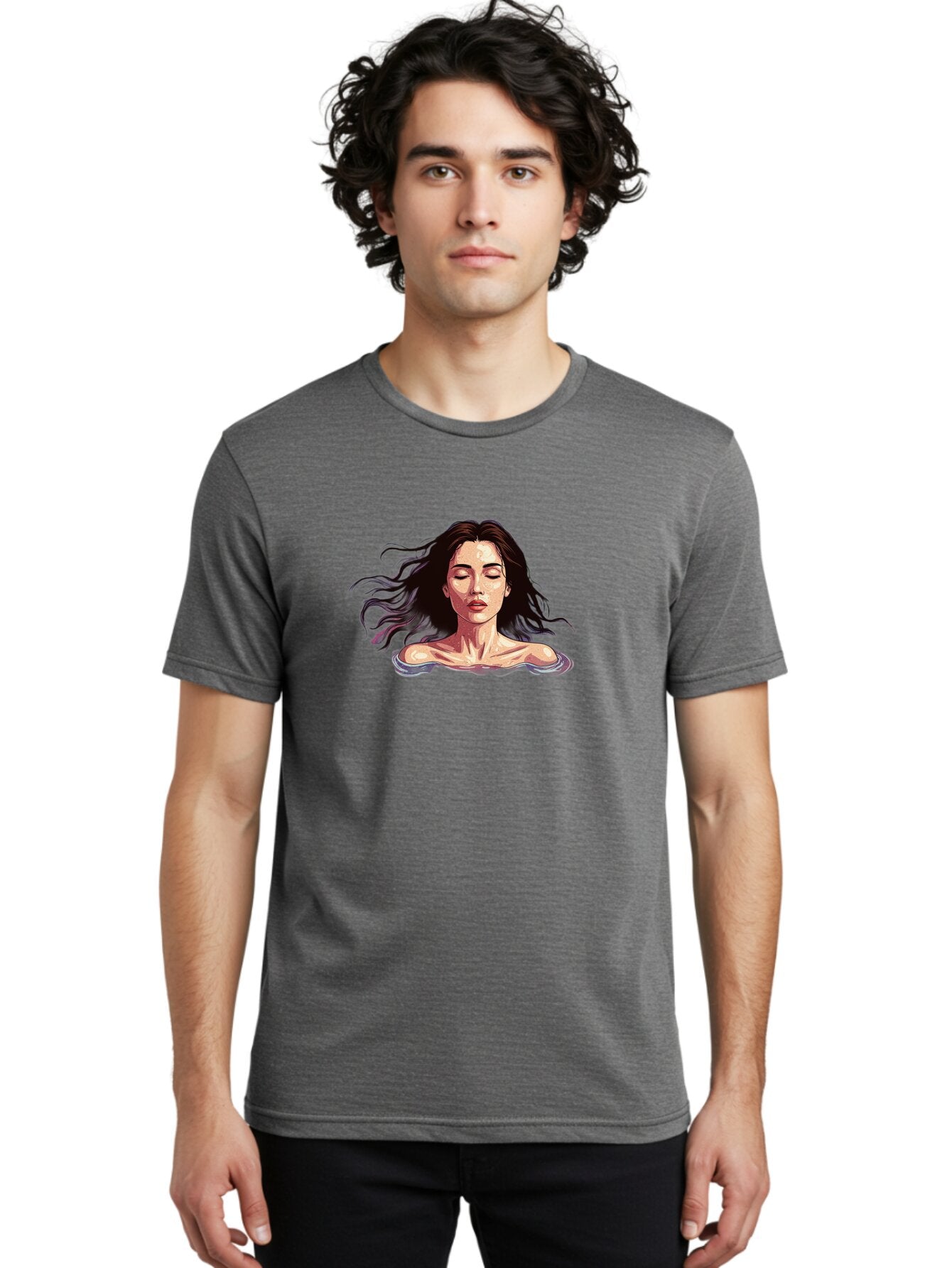 Woman-Rising-From-Water Men'S Graphic Tee, 100% Cotton, Comfortable Casual Summer Wear, Machine Washable, Vintage Camera, Old Camera, Antique Camera, Black Camera, Classic Photography, Photography Equipment, Nostalgic Device, Film Camera, Baq232 24