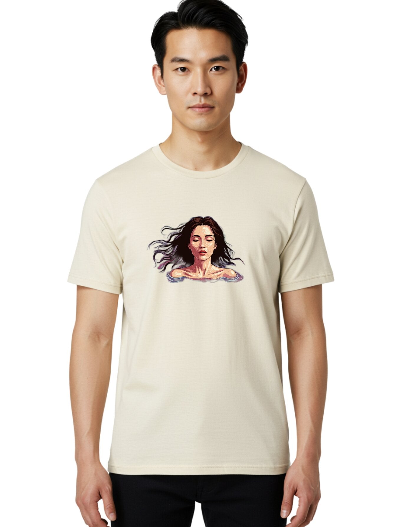 Woman-Rising-From-Water Men'S Graphic Tee, 100% Cotton, Comfortable Casual Summer Wear, Machine Washable, Vintage Camera, Old Camera, Antique Camera, Black Camera, Classic Photography, Photography Equipment, Nostalgic Device, Film Camera, Baq232 23