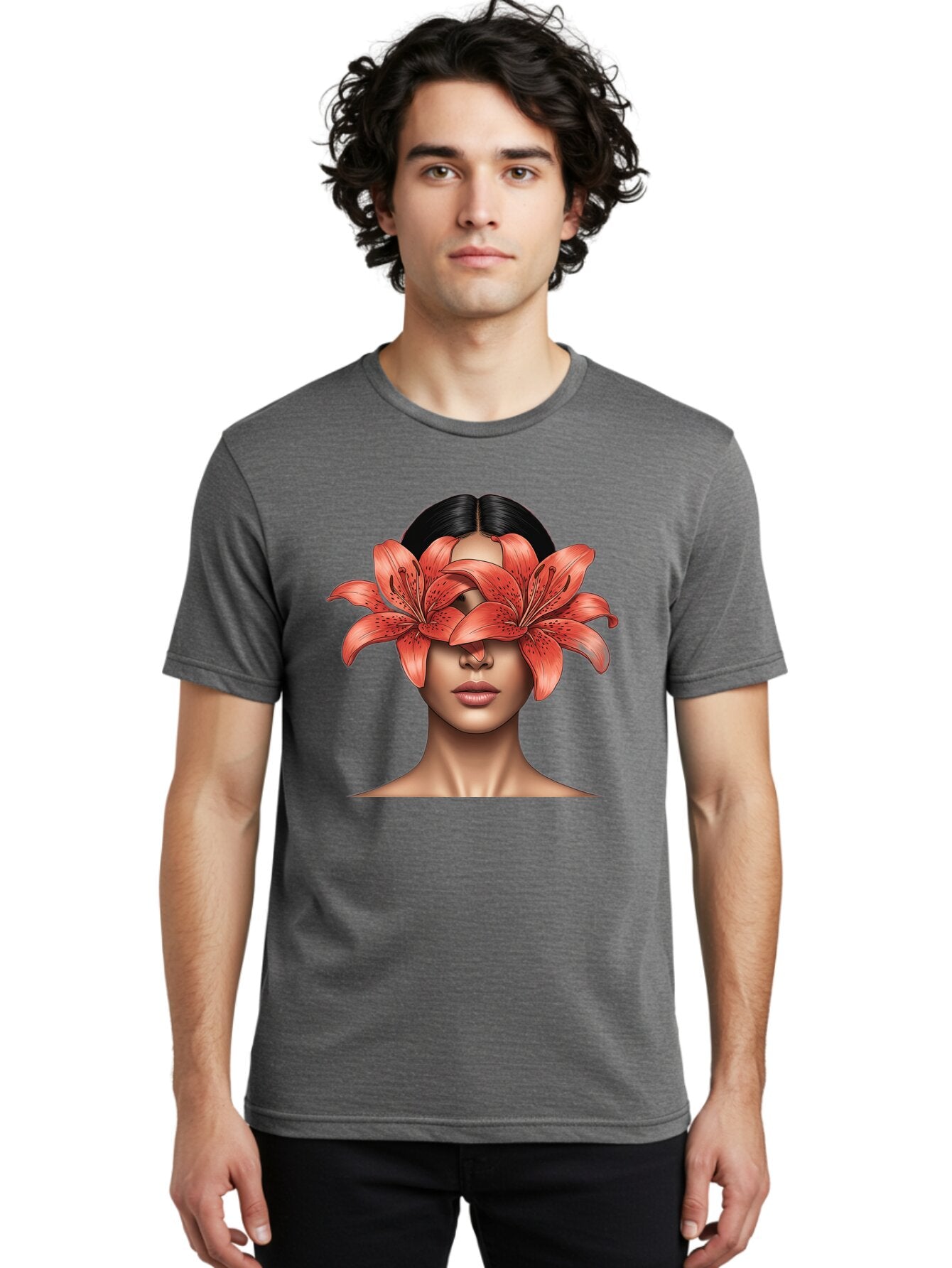 Woman-With-Lilies Men'S Graphic Tee, 100% Cotton, Comfortable Casual Summer Wear, Machine Washable, Vintage Camera, Old Camera, Antique Camera, Black Camera, Classic Photography, Photography Equipment, Nostalgic Device, Film Camera, Camera Art Baq233 24