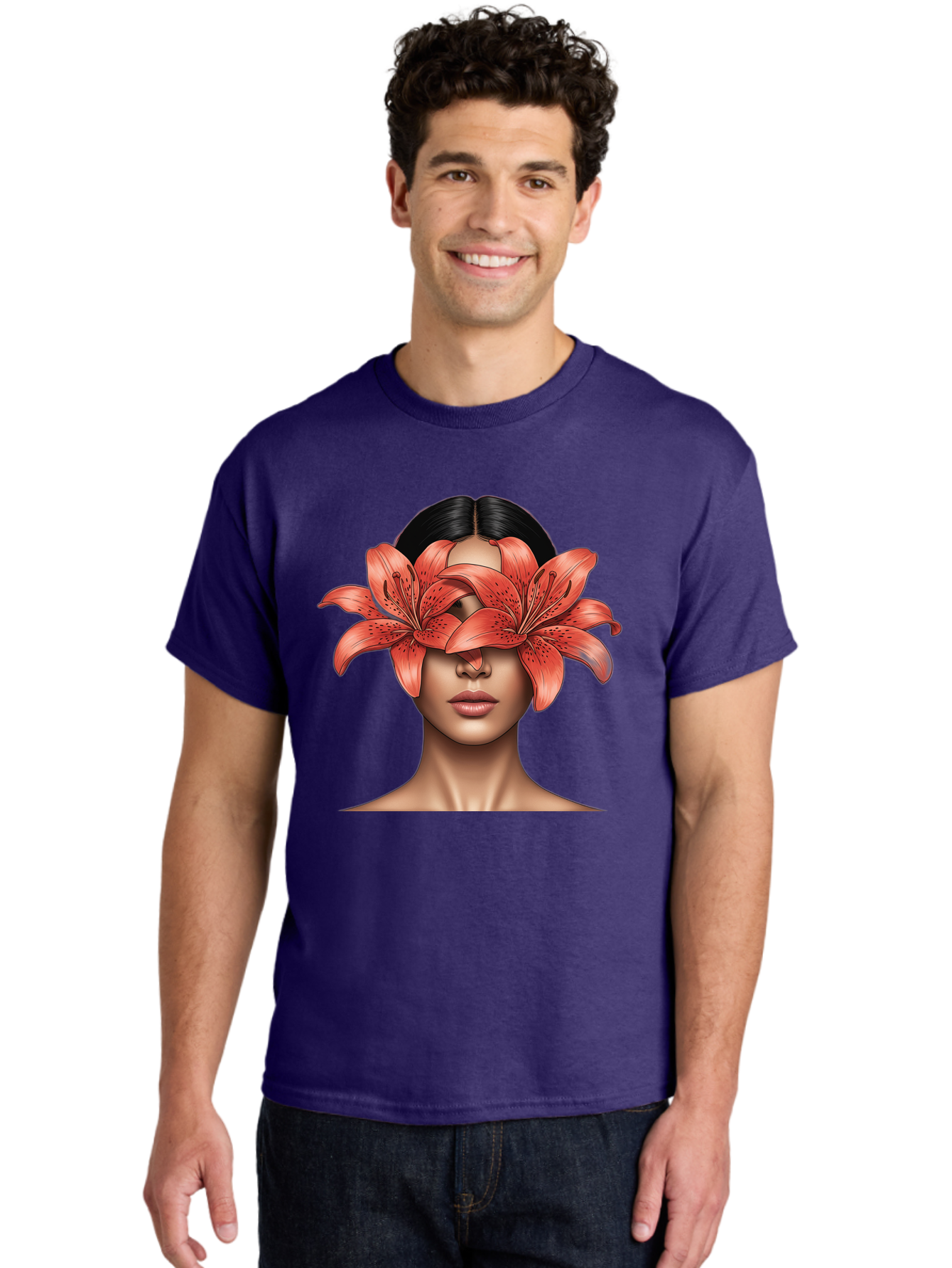 Woman-With-Lilies Men'S Graphic Tee, 100% Cotton, Comfortable Casual Summer Wear, Machine Washable, Vintage Camera, Old Camera, Antique Camera, Black Camera, Classic Photography, Photography Equipment, Nostalgic Device, Film Camera, Camera Art Baq233 26
