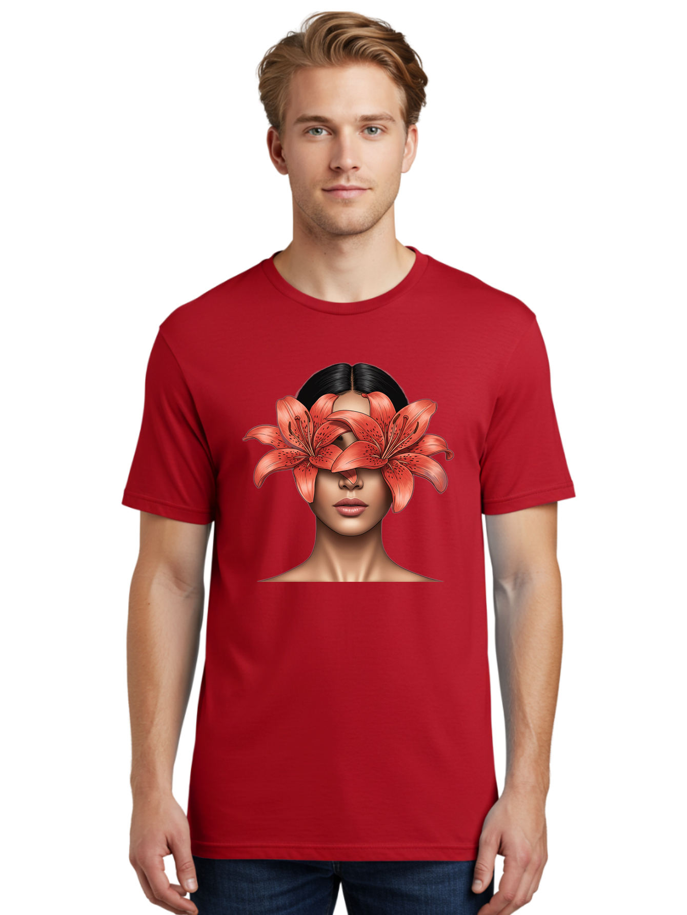 Woman-With-Lilies Men'S Graphic Tee, 100% Cotton, Comfortable Casual Summer Wear, Machine Washable, Vintage Camera, Old Camera, Antique Camera, Black Camera, Classic Photography, Photography Equipment, Nostalgic Device, Film Camera, Camera Art Baq233 29