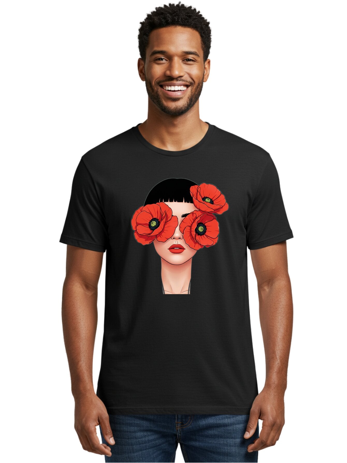 Woman-With-Poppies Men'S Graphic Tee, 100% Cotton, Comfortable Casual Summer Wear, Machine Washable, Vintage Camera, Old Camera, Antique Camera, Black Camera, Classic Photography, Photography Equipment, Nostalgic Device, Film Camera, Baq234 18
