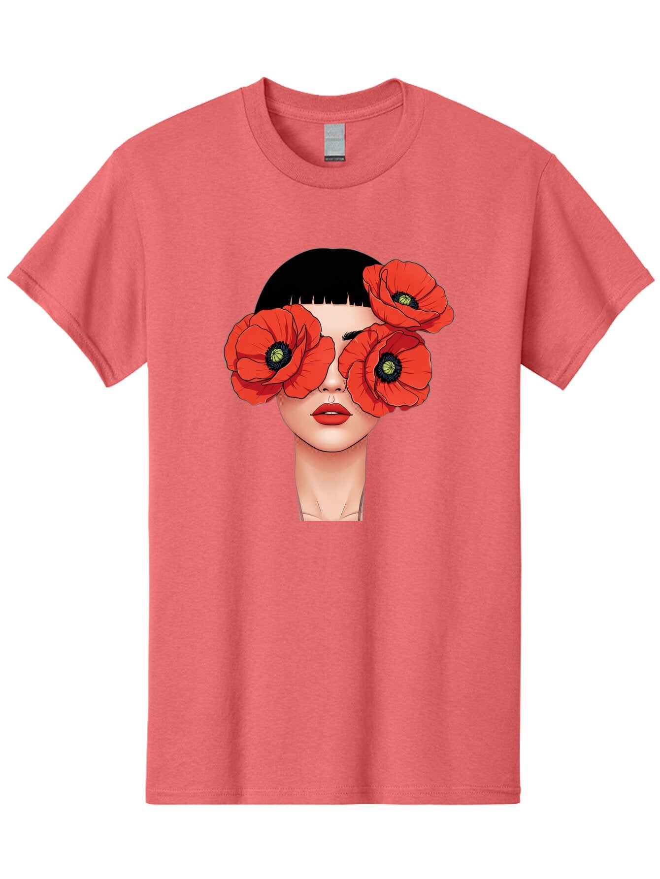 Woman-With-Poppies Men'S Graphic Tee, 100% Cotton, Comfortable Casual Summer Wear, Machine Washable, Vintage Camera, Old Camera, Antique Camera, Black Camera, Classic Photography, Photography Equipment, Nostalgic Device, Film Camera, Baq234 2