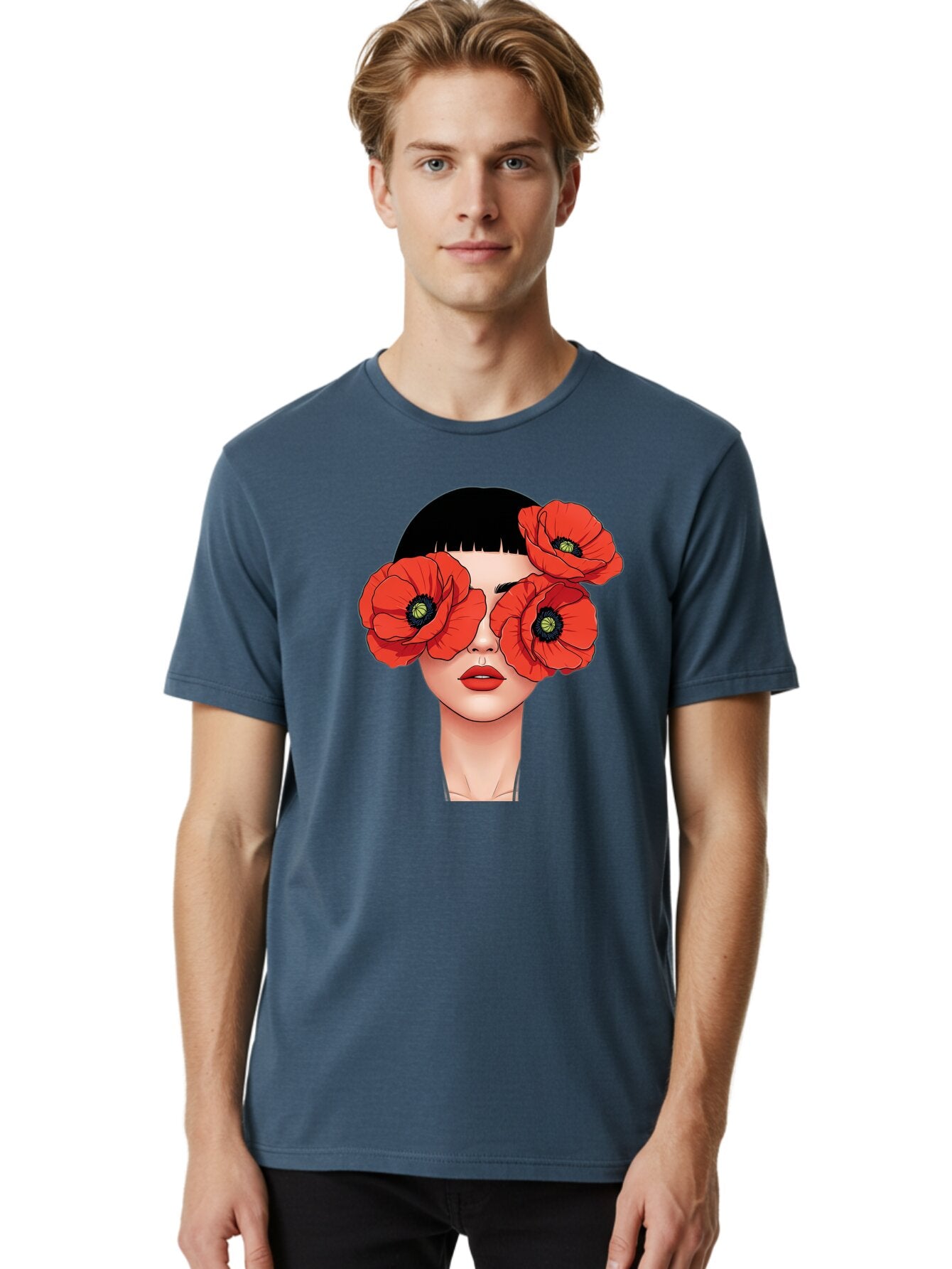 Woman-With-Poppies Men'S Graphic Tee, 100% Cotton, Comfortable Casual Summer Wear, Machine Washable, Vintage Camera, Old Camera, Antique Camera, Black Camera, Classic Photography, Photography Equipment, Nostalgic Device, Film Camera, Baq234 28
