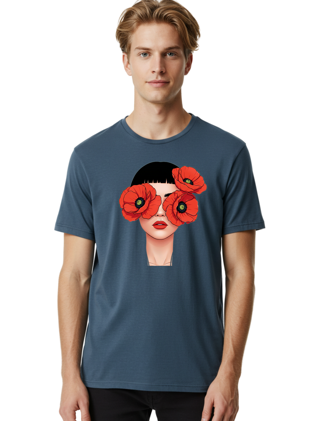 Woman-With-Poppies Men'S Graphic Tee, 100% Cotton, Comfortable Casual Summer Wear, Machine Washable, Vintage Camera, Old Camera, Antique Camera, Black Camera, Classic Photography, Photography Equipment, Nostalgic Device, Film Camera, Baq234 23
