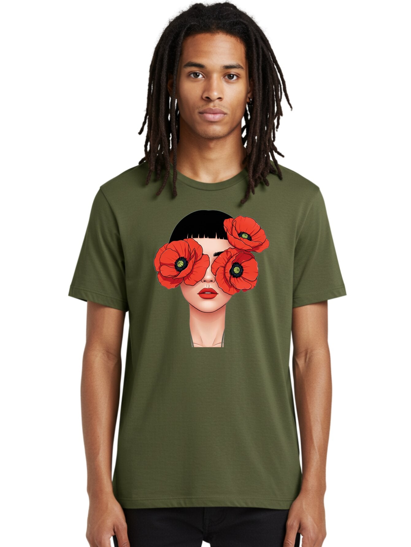 Woman-With-Poppies Men'S Graphic Tee, 100% Cotton, Comfortable Casual Summer Wear, Machine Washable, Vintage Camera, Old Camera, Antique Camera, Black Camera, Classic Photography, Photography Equipment, Nostalgic Device, Film Camera, Baq234 17
