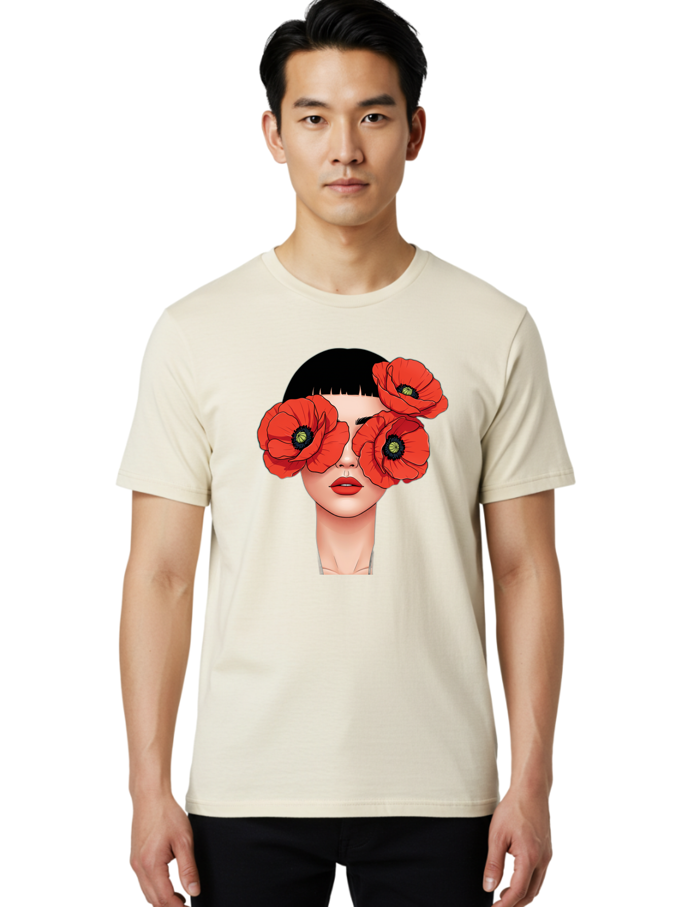 Woman-With-Poppies Men'S Graphic Tee, 100% Cotton, Comfortable Casual Summer Wear, Machine Washable, Vintage Camera, Old Camera, Antique Camera, Black Camera, Classic Photography, Photography Equipment, Nostalgic Device, Film Camera, Baq234 25