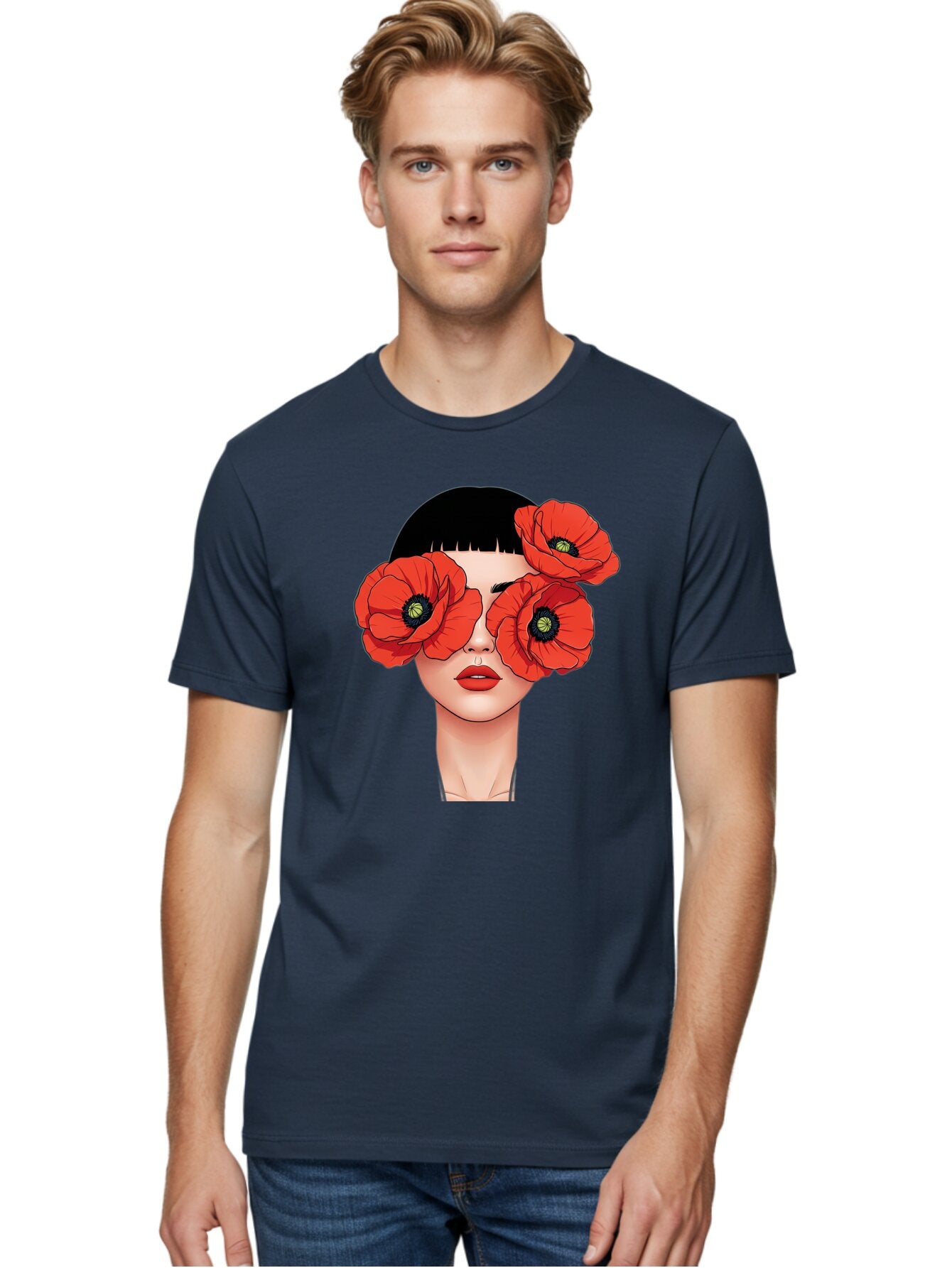 Woman-With-Poppies Men'S Graphic Tee, 100% Cotton, Comfortable Casual Summer Wear, Machine Washable, Vintage Camera, Old Camera, Antique Camera, Black Camera, Classic Photography, Photography Equipment, Nostalgic Device, Film Camera, Baq234 29
