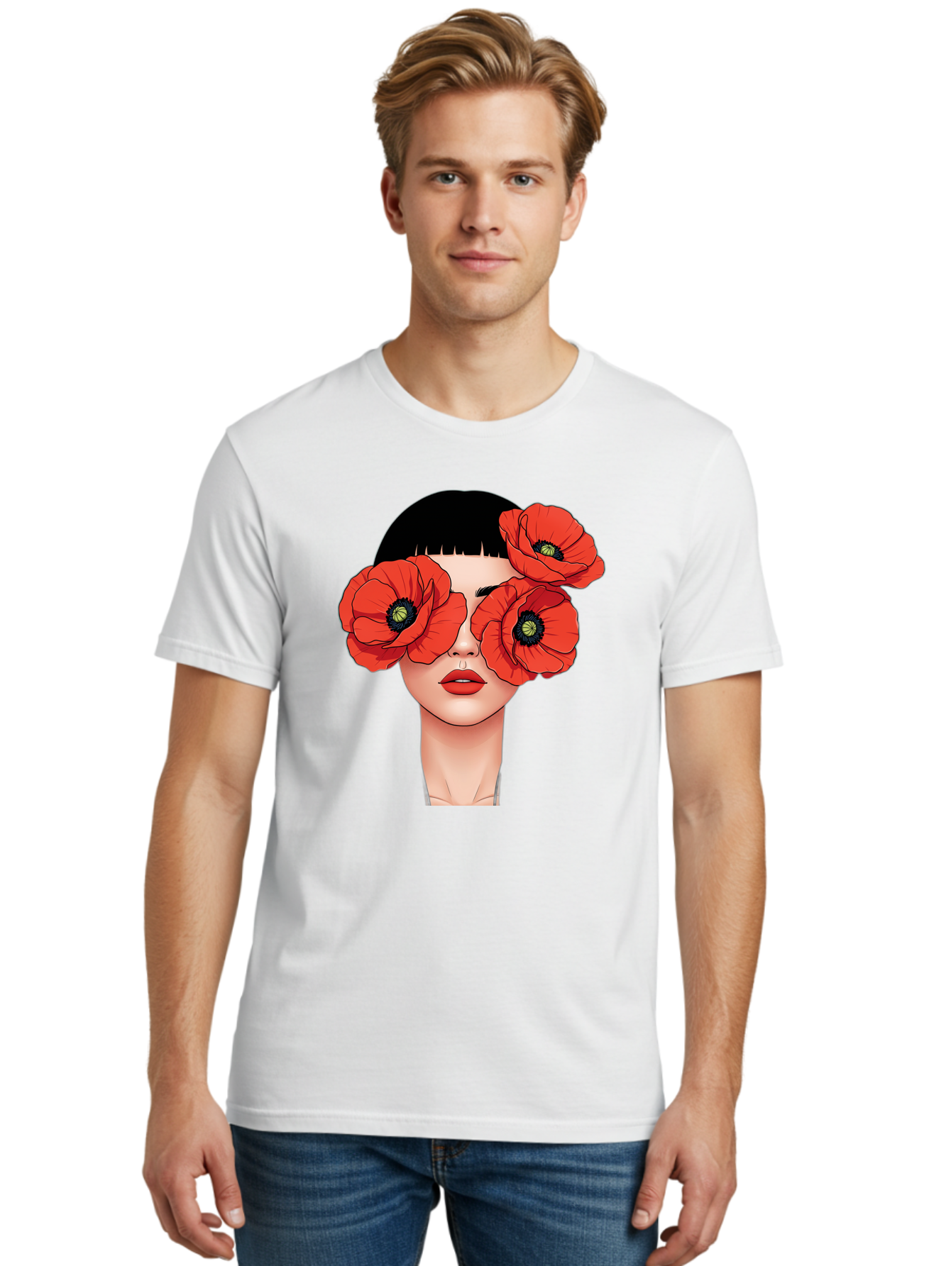 Woman-With-Poppies Men'S Graphic Tee, 100% Cotton, Comfortable Casual Summer Wear, Machine Washable, Vintage Camera, Old Camera, Antique Camera, Black Camera, Classic Photography, Photography Equipment, Nostalgic Device, Film Camera, Baq234 20