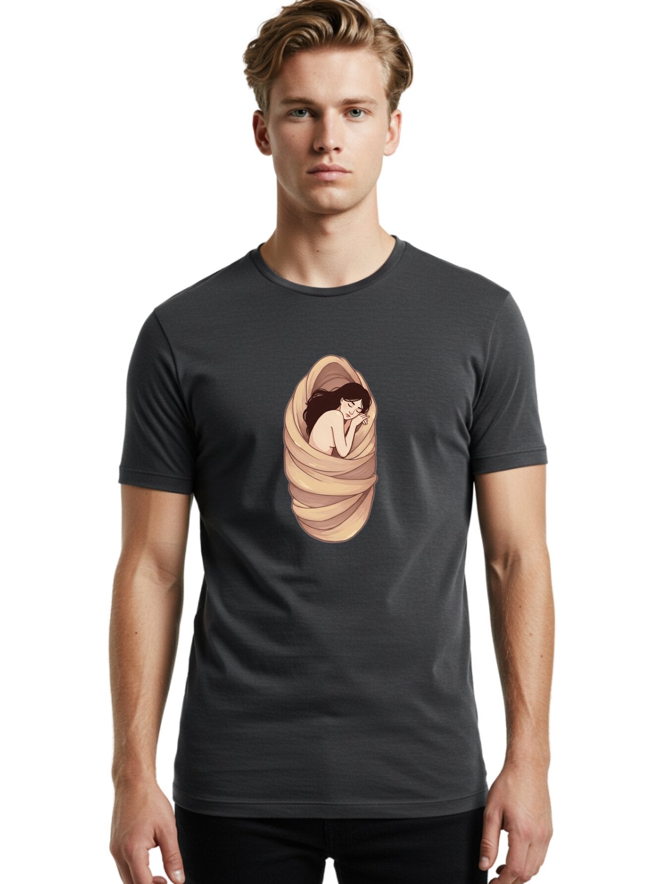 Woman-Wrapped-In-Cloth Men'S Graphic Tee, 100% Cotton, Comfortable Casual Summer Wear, Machine Washable, Vintage Camera, Old Camera, Antique Camera, Black Camera, Classic Photography, Photography Equipment, Nostalgic Device, Film Camera, Baq235 23