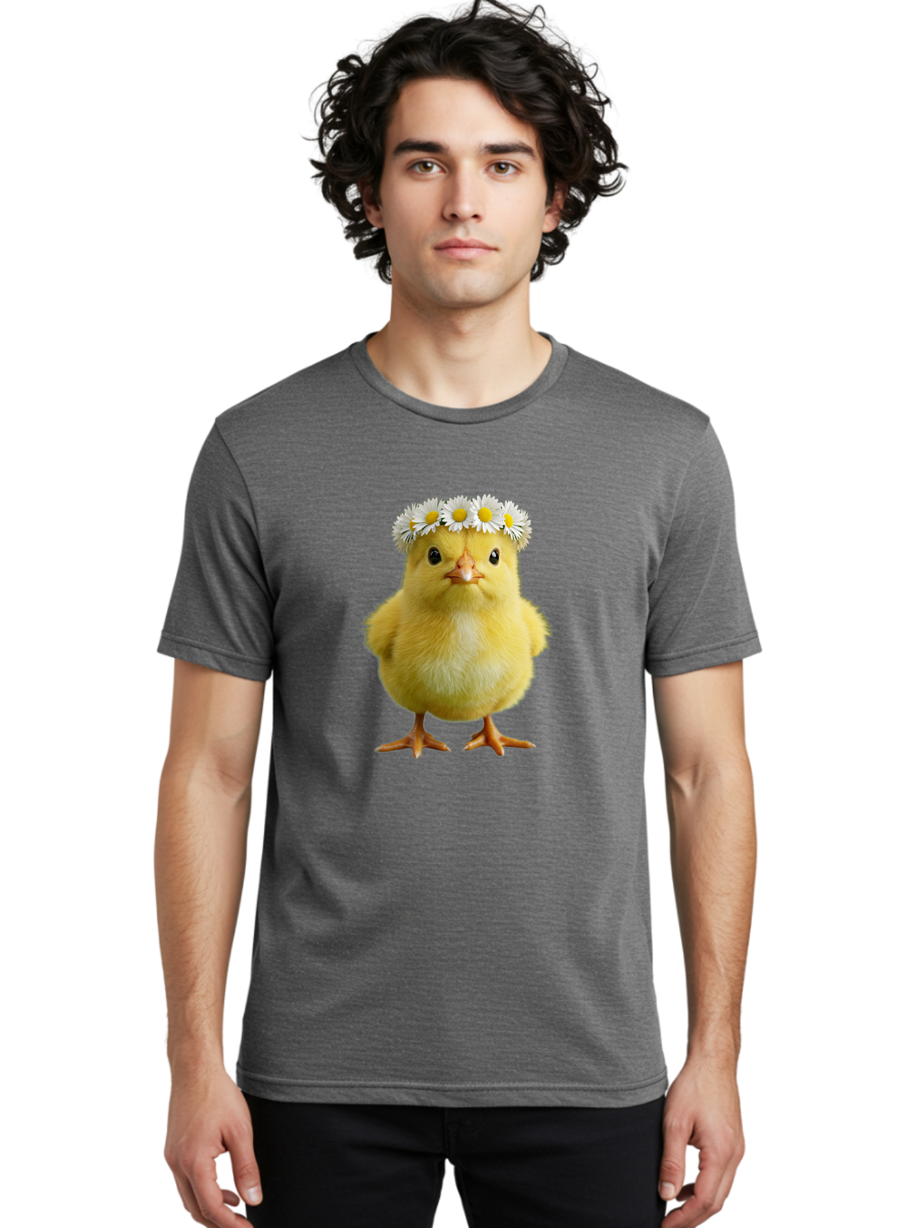 Yellow-Chick-With-Daisies Men'S Graphic Tee, 100% Cotton, Comfortable Casual Summer Wear, Machine Washable, Vintage Camera, Old Camera, Antique Camera, Black Camera, Classic Photography, Photography Equipment, Nostalgic Device, Film Camera, Baq240 27