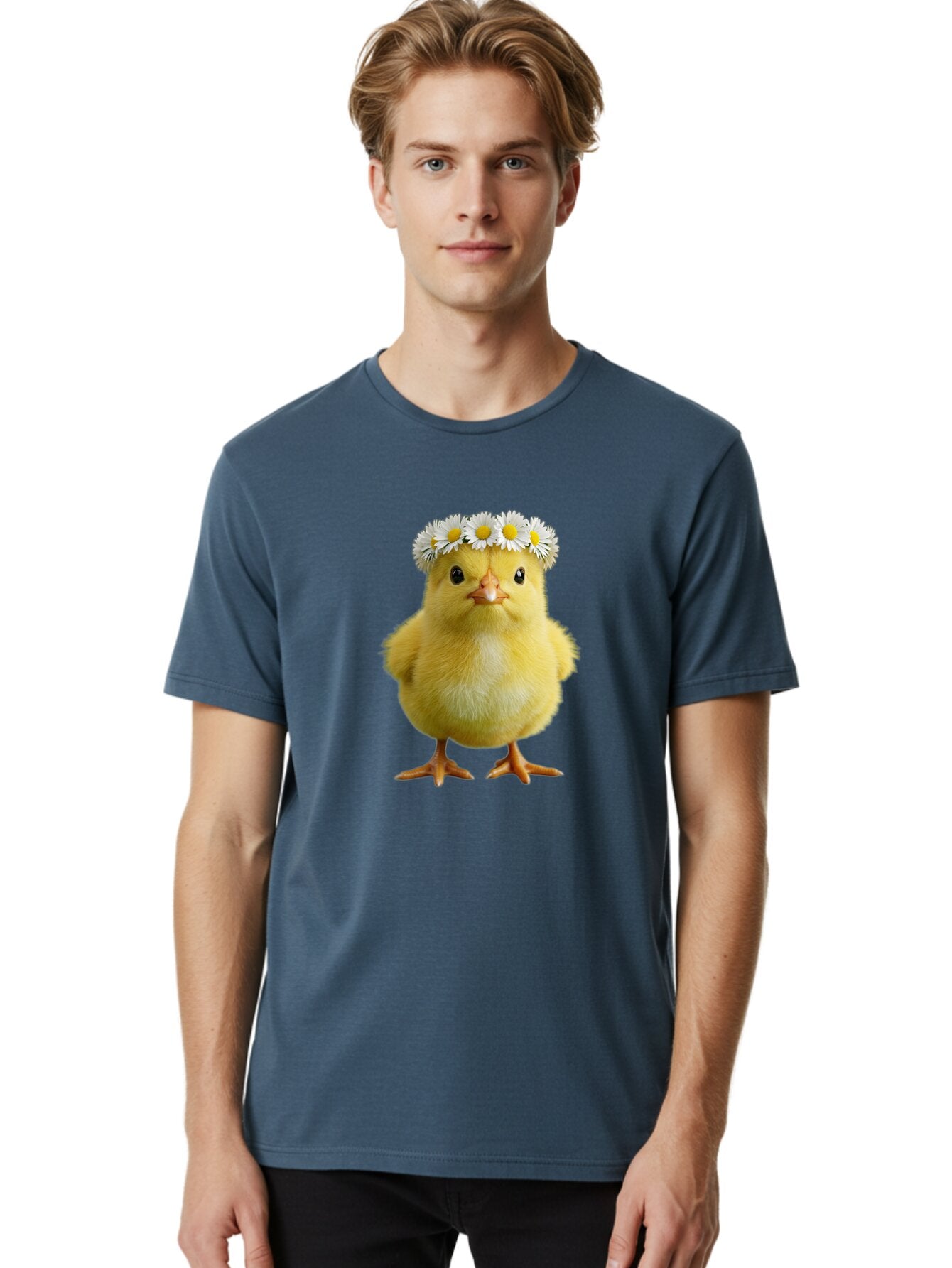 Yellow-Chick-With-Daisies Men'S Graphic Tee, 100% Cotton, Comfortable Casual Summer Wear, Machine Washable, Vintage Camera, Old Camera, Antique Camera, Black Camera, Classic Photography, Photography Equipment, Nostalgic Device, Film Camera, Baq240 20
