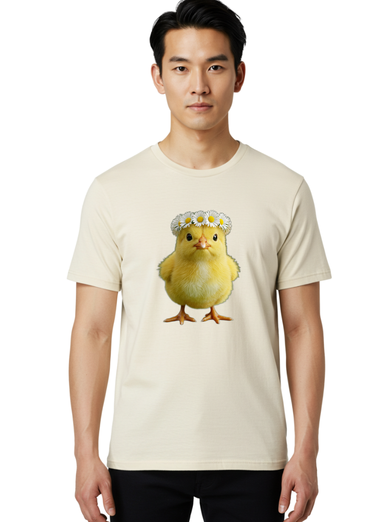 Yellow-Chick-With-Daisies Men'S Graphic Tee, 100% Cotton, Comfortable Casual Summer Wear, Machine Washable, Vintage Camera, Old Camera, Antique Camera, Black Camera, Classic Photography, Photography Equipment, Nostalgic Device, Film Camera, Baq240 21