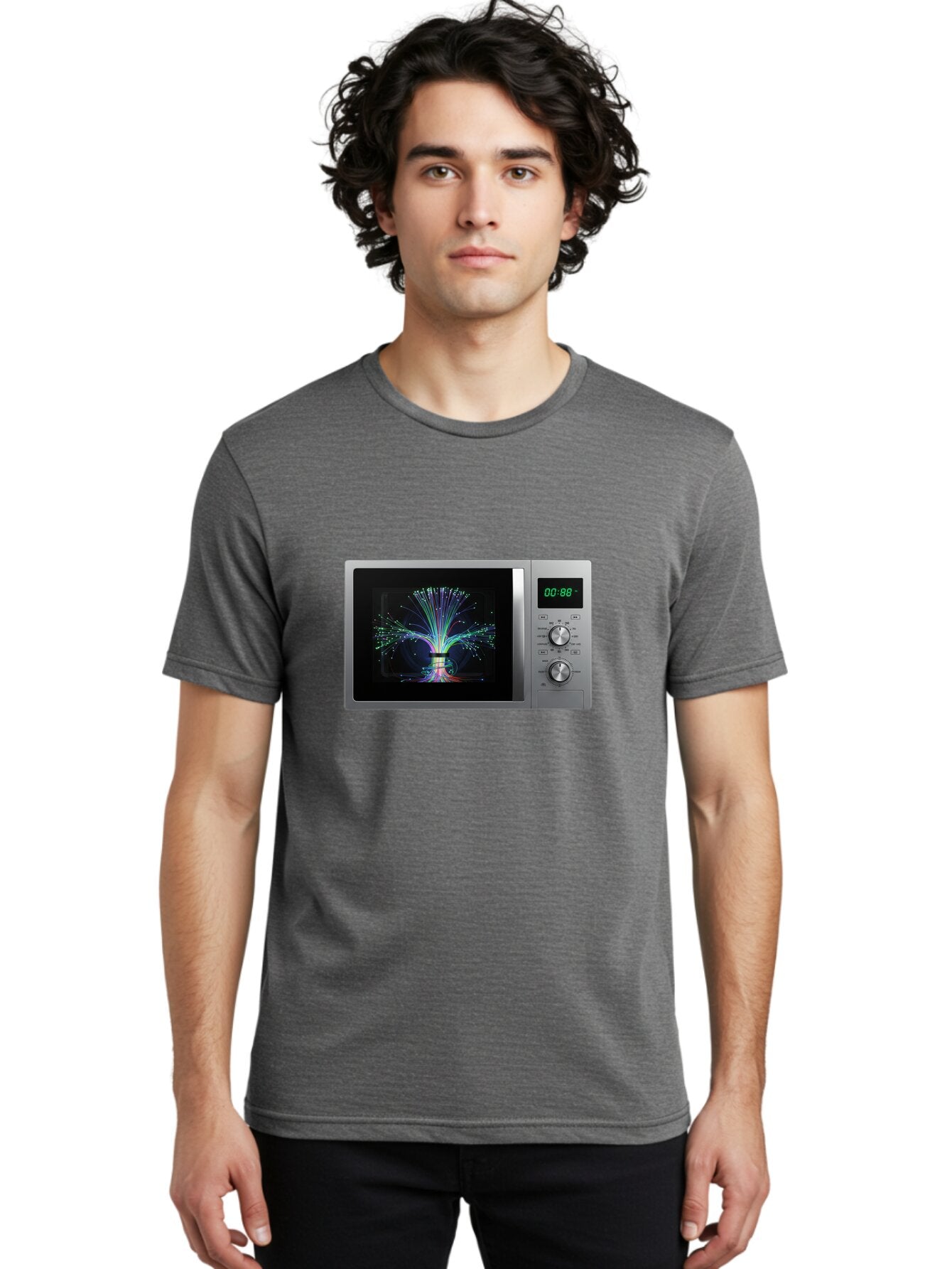 00-88-Microwave Men'S Graphic Tee, 100% Cotton, Comfortable Casual Summer Wear, Machine Washable, Vintage Camera, Old Camera, Antique Camera, Black Camera, Classic Photography, Photography Equipment, Nostalgic Device, Film Camera, Camera Art Baq243 20