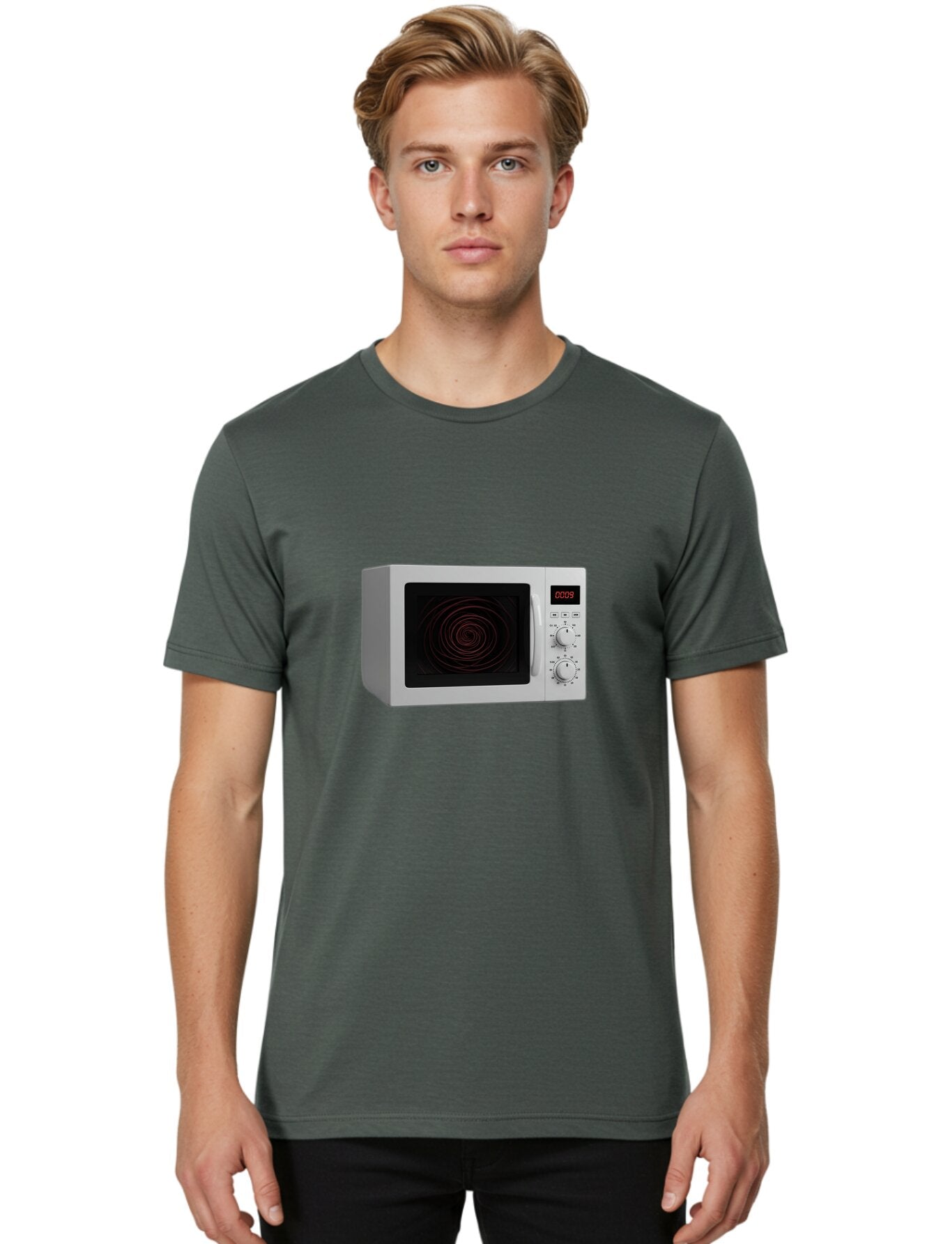 0009-Microwave Men'S Graphic Tee, 100% Cotton, Comfortable Casual Summer Wear, Machine Washable, Vintage Camera, Old Camera, Antique Camera, Black Camera, Classic Photography, Photography Equipment, Nostalgic Device, Film Camera, Camera Art Baq244 17
