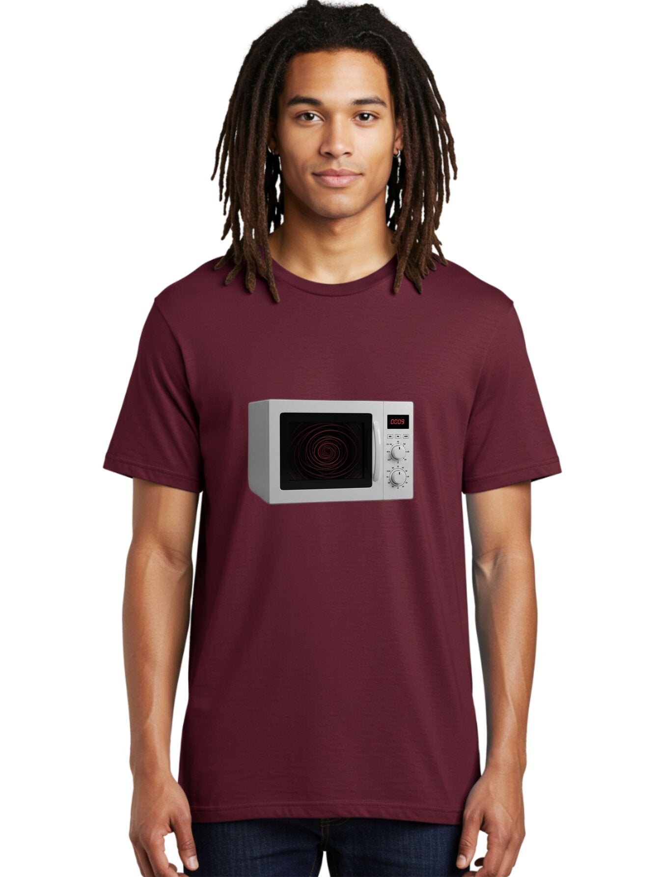 0009-Microwave Men'S Graphic Tee, 100% Cotton, Comfortable Casual Summer Wear, Machine Washable, Vintage Camera, Old Camera, Antique Camera, Black Camera, Classic Photography, Photography Equipment, Nostalgic Device, Film Camera, Camera Art Baq244 25