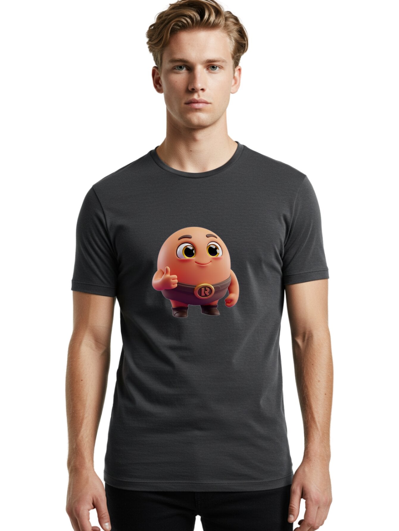 3D-Character-With-R-Emblem Men'S Graphic Tee, 100% Cotton, Comfortable Casual Summer Wear, Machine Washable, Vintage Camera, Old Camera, Antique Camera, Black Camera, Classic Photography, Photography Equipment, Nostalgic Device, Film Camera, Baq247 26