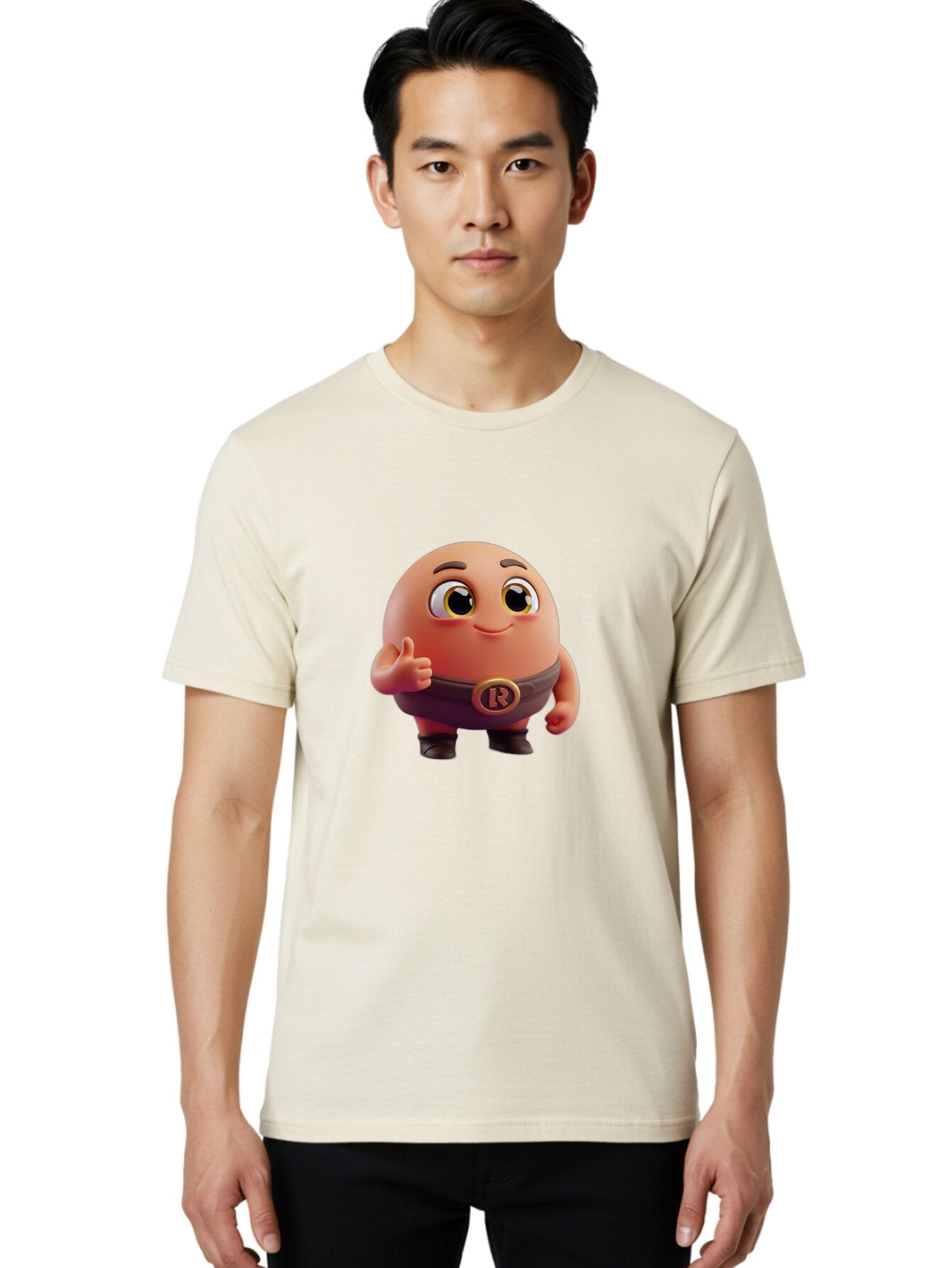 3D-Character-With-R-Emblem Men'S Graphic Tee, 100% Cotton, Comfortable Casual Summer Wear, Machine Washable, Vintage Camera, Old Camera, Antique Camera, Black Camera, Classic Photography, Photography Equipment, Nostalgic Device, Film Camera, Baq247 25