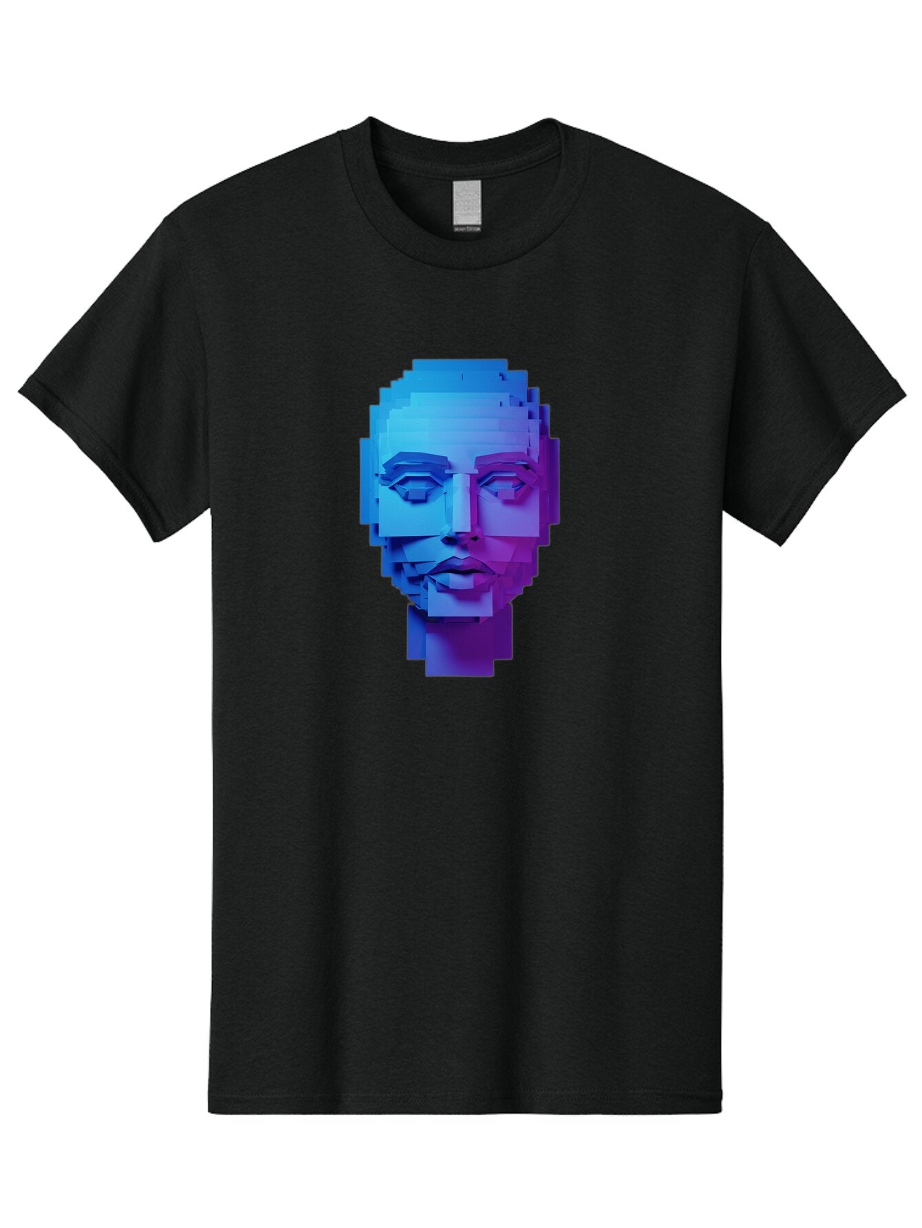 3D-Pixelated-Face Men'S Graphic Tee, 100% Cotton, Comfortable Casual Summer Wear, Machine Washable, Vintage Camera, Old Camera, Antique Camera, Black Camera, Classic Photography, Photography Equipment, Nostalgic Device, Film Camera, Camera Art Baq250 6