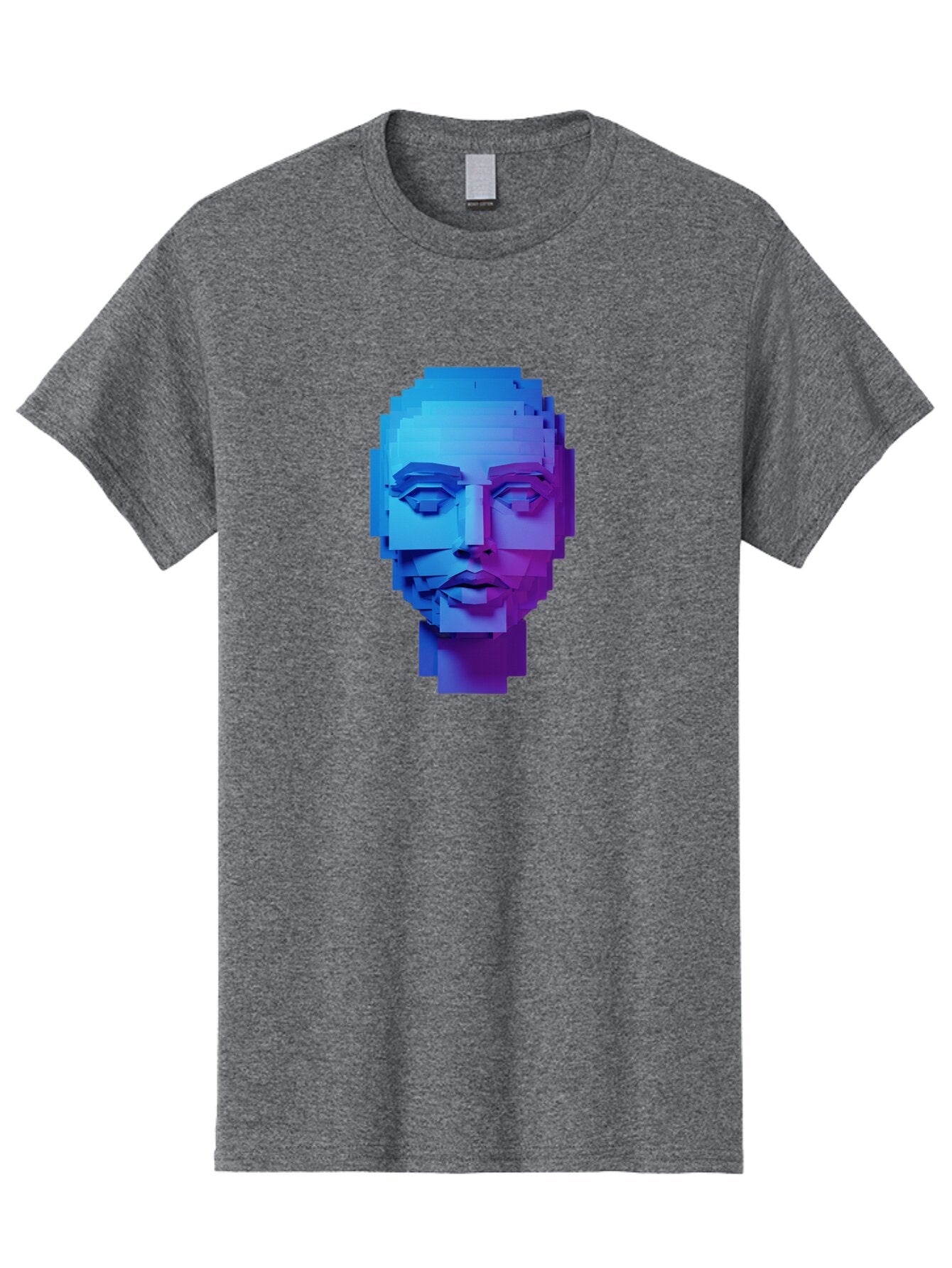 3D-Pixelated-Face Men'S Graphic Tee, 100% Cotton, Comfortable Casual Summer Wear, Machine Washable, Vintage Camera, Old Camera, Antique Camera, Black Camera, Classic Photography, Photography Equipment, Nostalgic Device, Film Camera, Camera Art Baq250 7