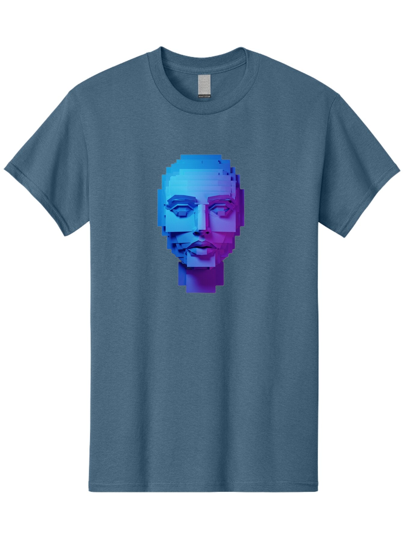 3D-Pixelated-Face Men'S Graphic Tee, 100% Cotton, Comfortable Casual Summer Wear, Machine Washable, Vintage Camera, Old Camera, Antique Camera, Black Camera, Classic Photography, Photography Equipment, Nostalgic Device, Film Camera, Camera Art Baq250 9