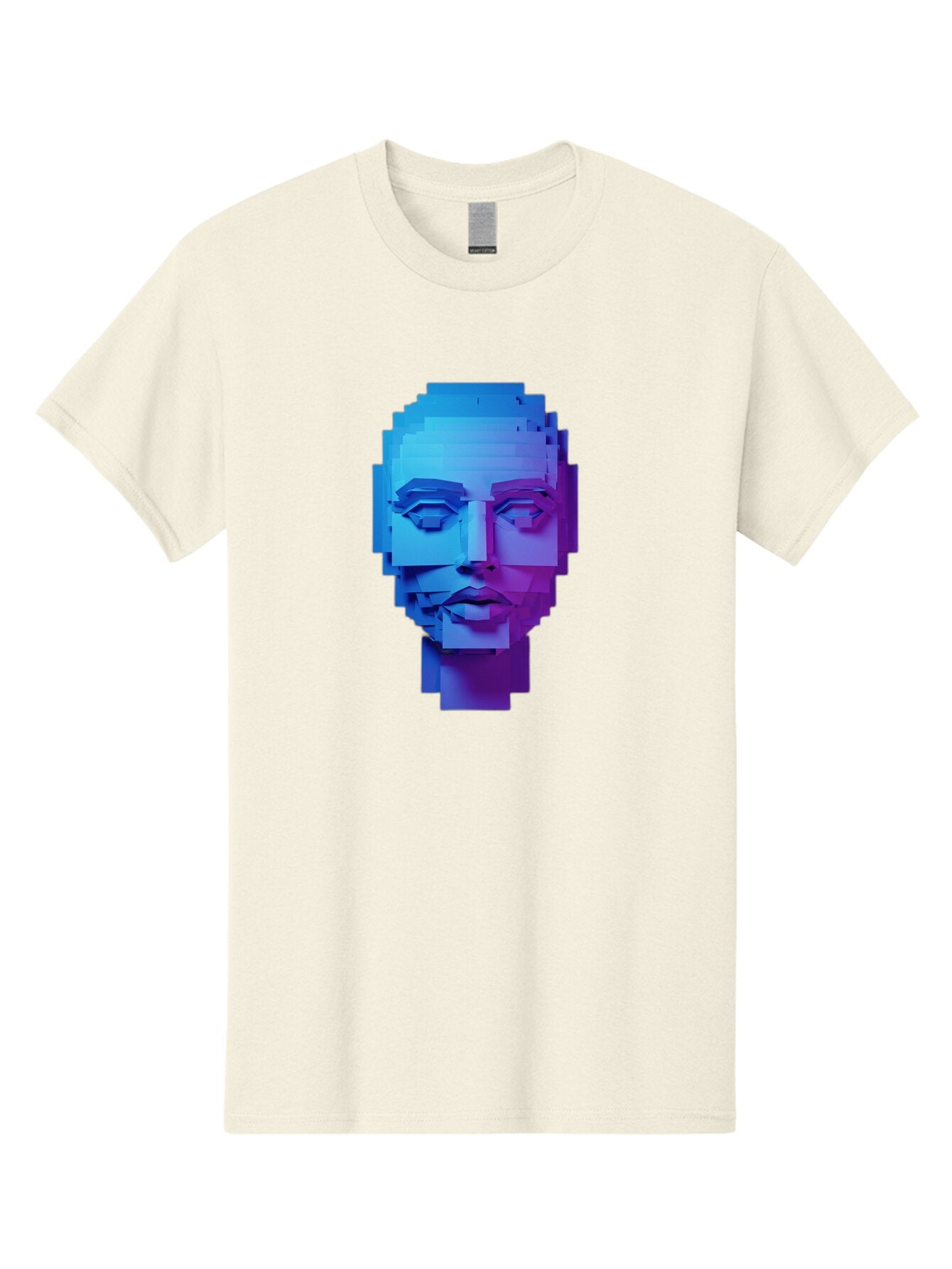 3D-Pixelated-Face Men'S Graphic Tee, 100% Cotton, Comfortable Casual Summer Wear, Machine Washable, Vintage Camera, Old Camera, Antique Camera, Black Camera, Classic Photography, Photography Equipment, Nostalgic Device, Film Camera, Camera Art Baq250 1