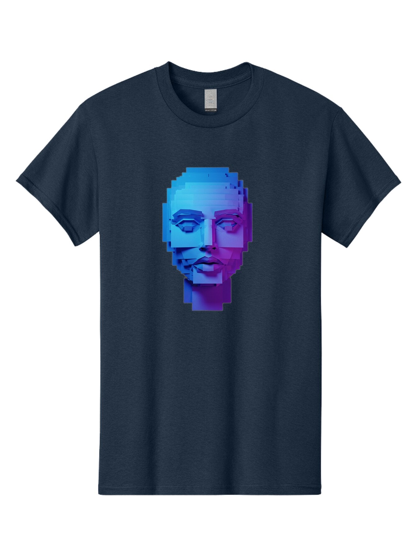 3D-Pixelated-Face Men'S Graphic Tee, 100% Cotton, Comfortable Casual Summer Wear, Machine Washable, Vintage Camera, Old Camera, Antique Camera, Black Camera, Classic Photography, Photography Equipment, Nostalgic Device, Film Camera, Camera Art Baq250 4