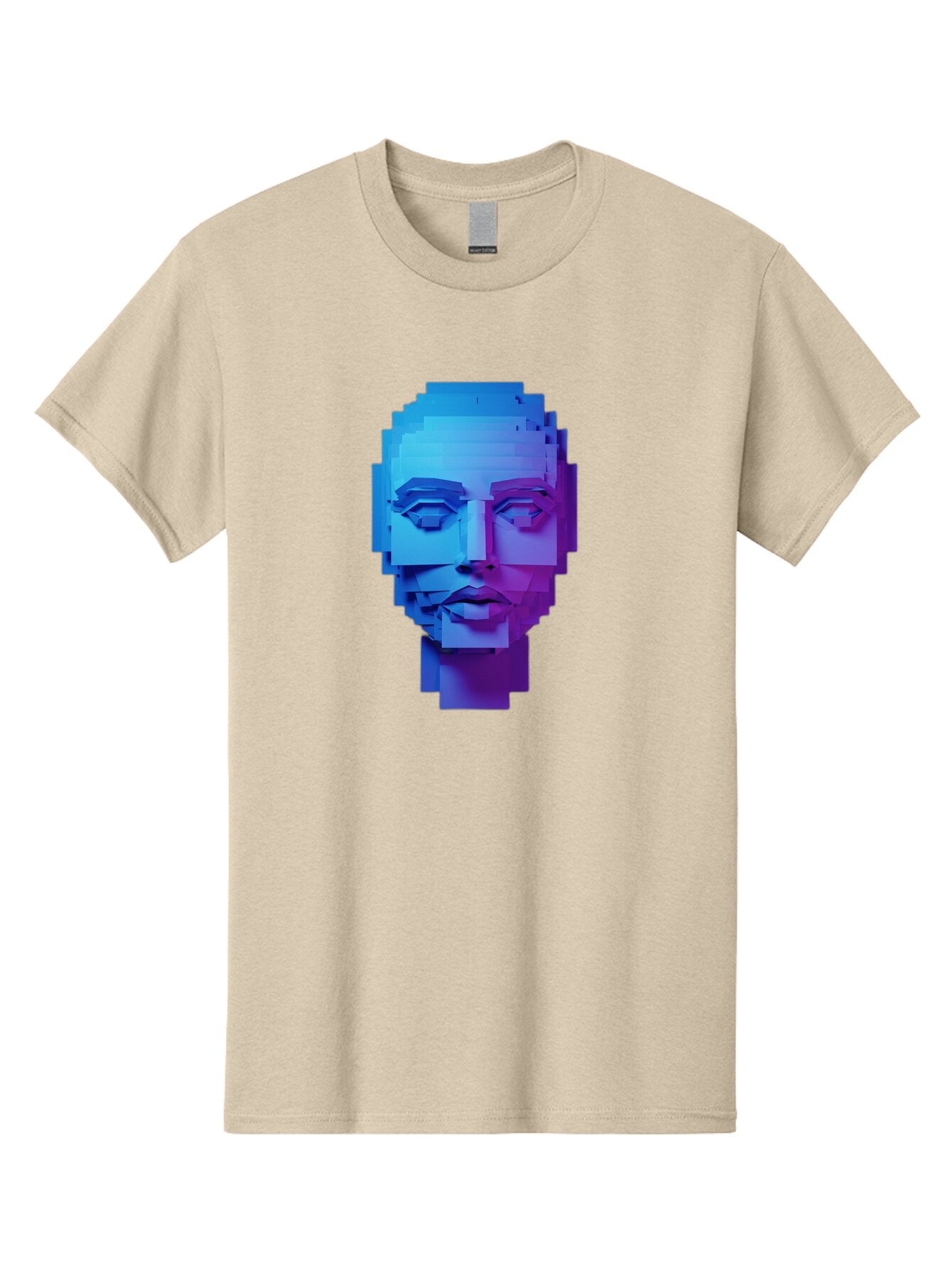 3D-Pixelated-Face Men'S Graphic Tee, 100% Cotton, Comfortable Casual Summer Wear, Machine Washable, Vintage Camera, Old Camera, Antique Camera, Black Camera, Classic Photography, Photography Equipment, Nostalgic Device, Film Camera, Camera Art Baq250 10