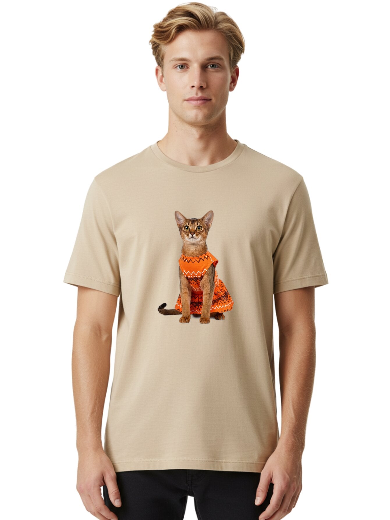 Abyssinian-Cat Men'S Graphic Tee, 100% Cotton, Comfortable Casual Summer Wear, Machine Washable, Vintage Camera, Old Camera, Antique Camera, Black Camera, Classic Photography, Photography Equipment, Nostalgic Device, Film Camera, Camera Art Baq256 16