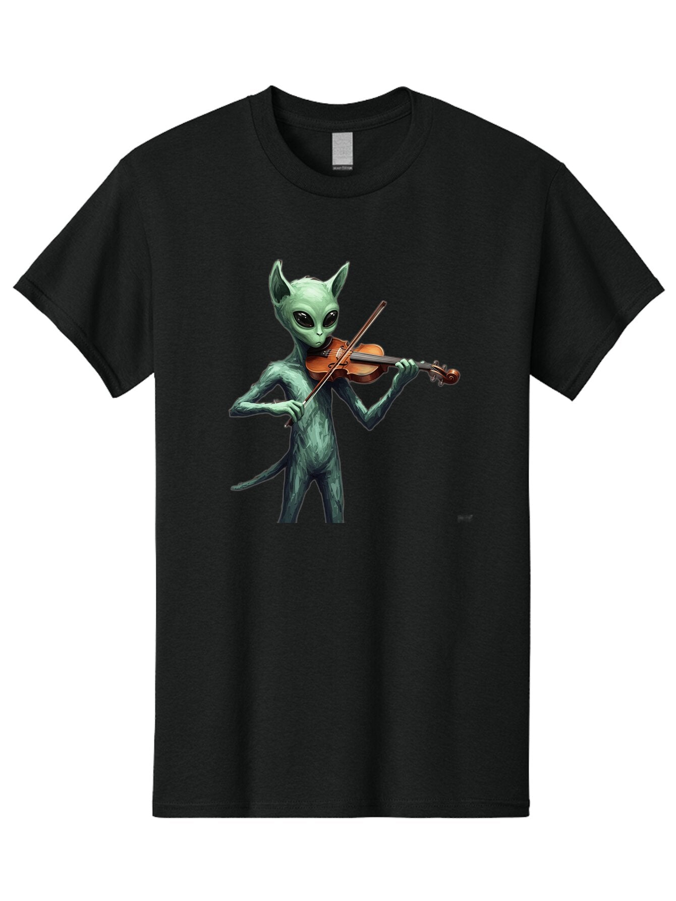 Alien-Playing-Violin-1 Men'S Graphic Tee, 100% Cotton, Comfortable Casual Summer Wear, Machine Washable, Vintage Camera, Old Camera, Antique Camera, Black Camera, Classic Photography, Photography Equipment, Nostalgic Device, Film Camera, Baq260 10