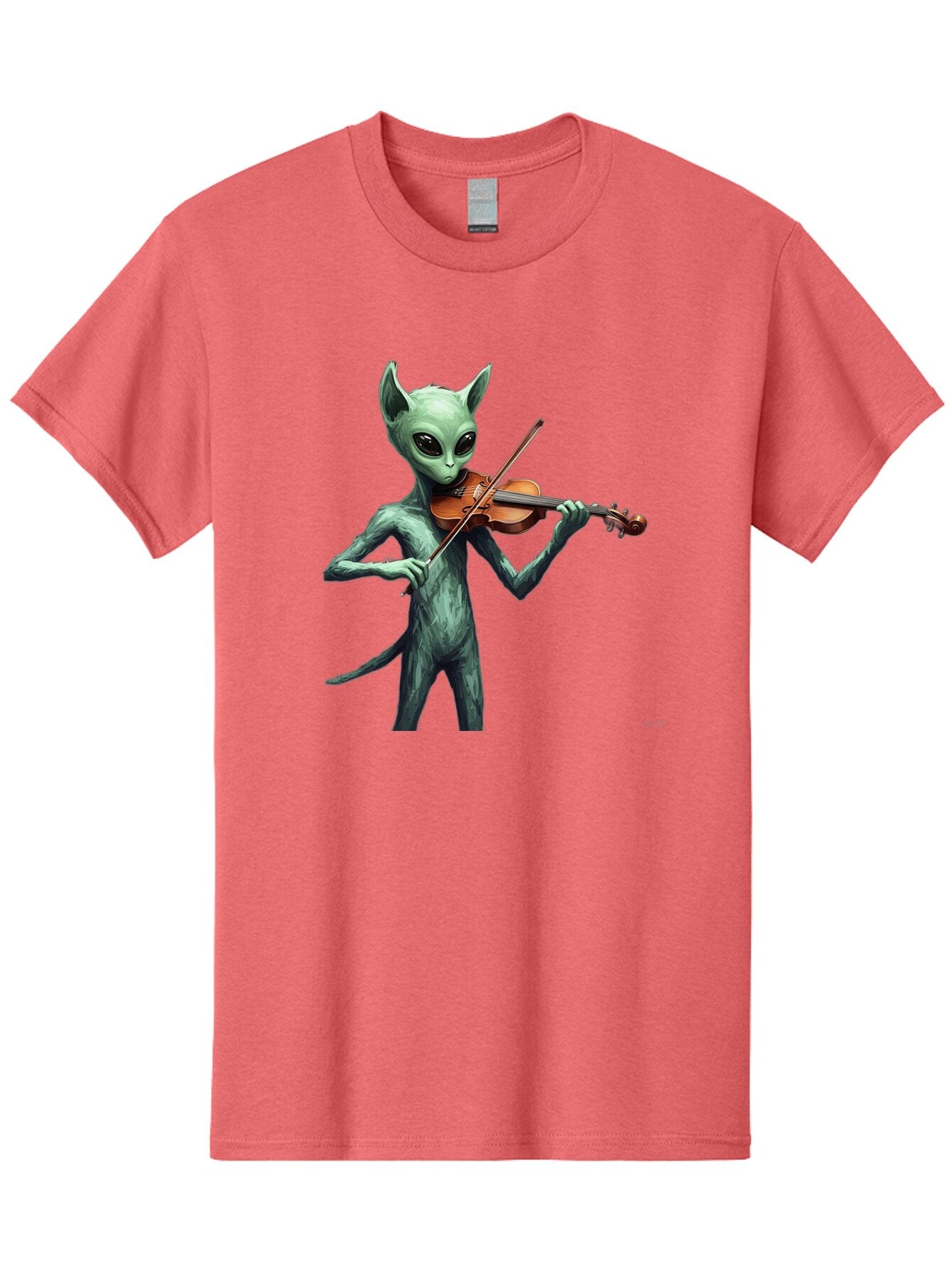 Alien-Playing-Violin-1 Men'S Graphic Tee, 100% Cotton, Comfortable Casual Summer Wear, Machine Washable, Vintage Camera, Old Camera, Antique Camera, Black Camera, Classic Photography, Photography Equipment, Nostalgic Device, Film Camera, Baq260 6