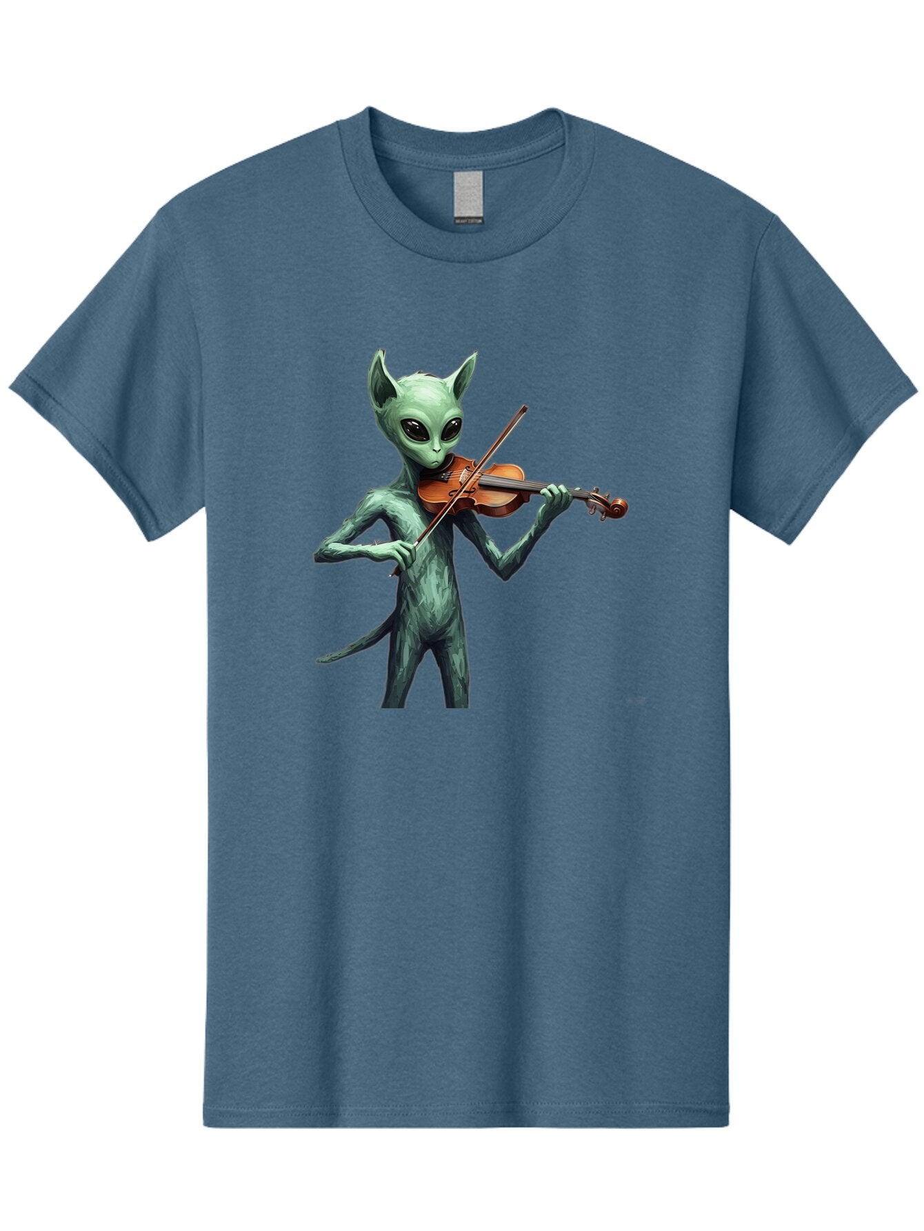 Alien-Playing-Violin-1 Men'S Graphic Tee, 100% Cotton, Comfortable Casual Summer Wear, Machine Washable, Vintage Camera, Old Camera, Antique Camera, Black Camera, Classic Photography, Photography Equipment, Nostalgic Device, Film Camera, Baq260 14