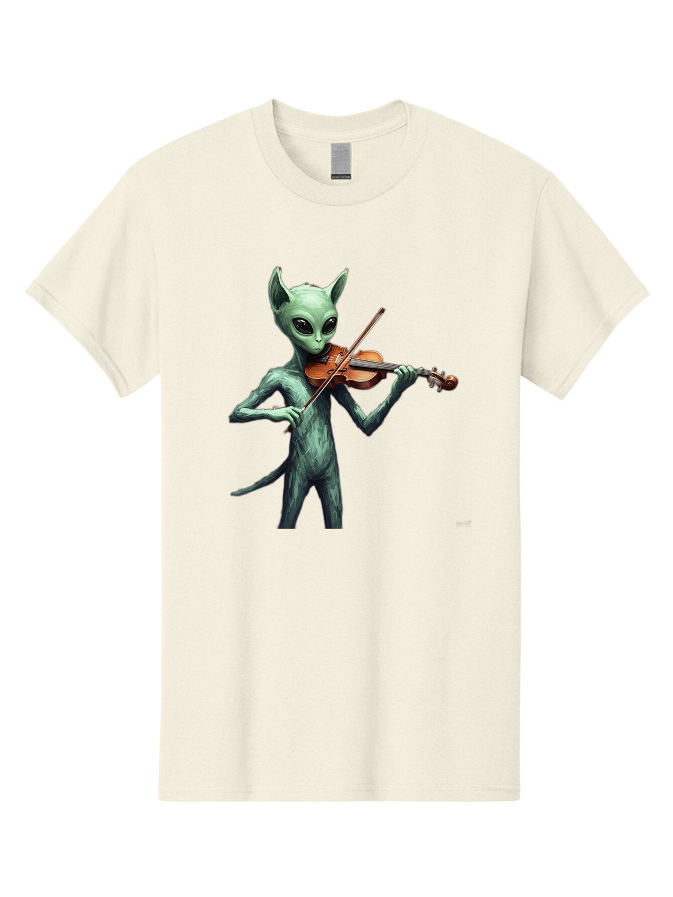 Alien-Playing-Violin-1 Men'S Graphic Tee, 100% Cotton, Comfortable Casual Summer Wear, Machine Washable, Vintage Camera, Old Camera, Antique Camera, Black Camera, Classic Photography, Photography Equipment, Nostalgic Device, Film Camera, Baq260 7