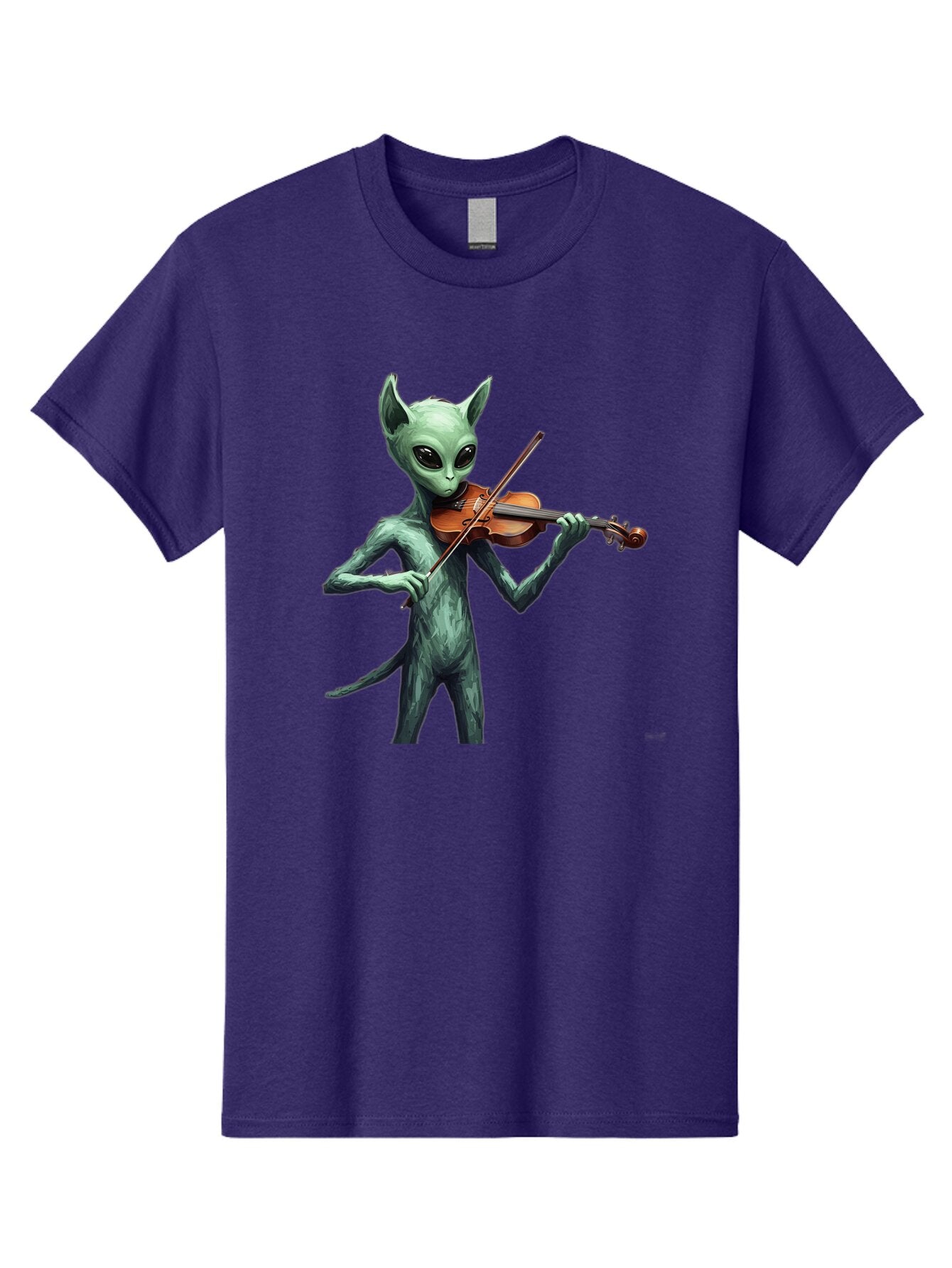 Alien-Playing-Violin-1 Men'S Graphic Tee, 100% Cotton, Comfortable Casual Summer Wear, Machine Washable, Vintage Camera, Old Camera, Antique Camera, Black Camera, Classic Photography, Photography Equipment, Nostalgic Device, Film Camera, Baq260 15