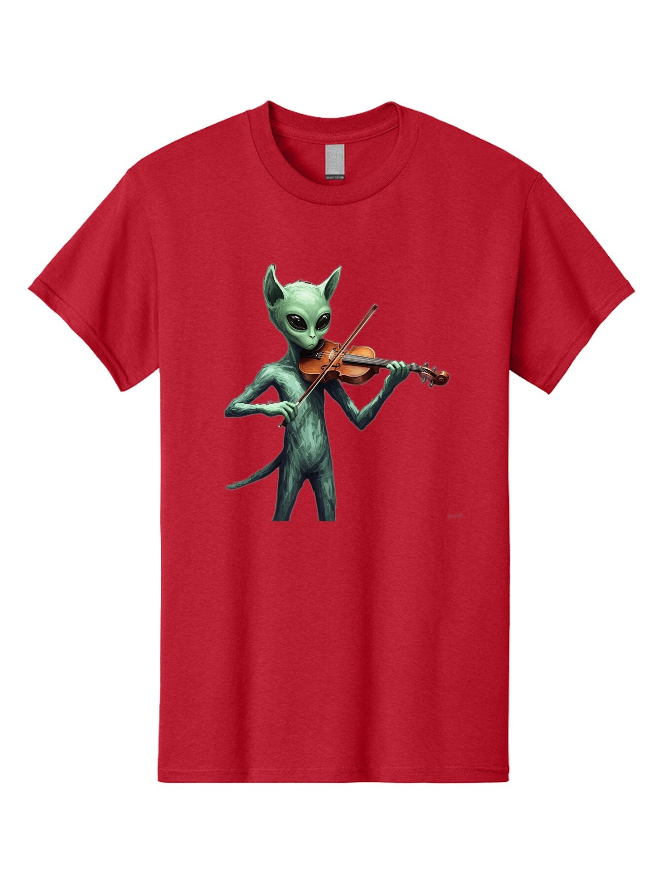 Alien-Playing-Violin-1 Men'S Graphic Tee, 100% Cotton, Comfortable Casual Summer Wear, Machine Washable, Vintage Camera, Old Camera, Antique Camera, Black Camera, Classic Photography, Photography Equipment, Nostalgic Device, Film Camera, Baq260 4