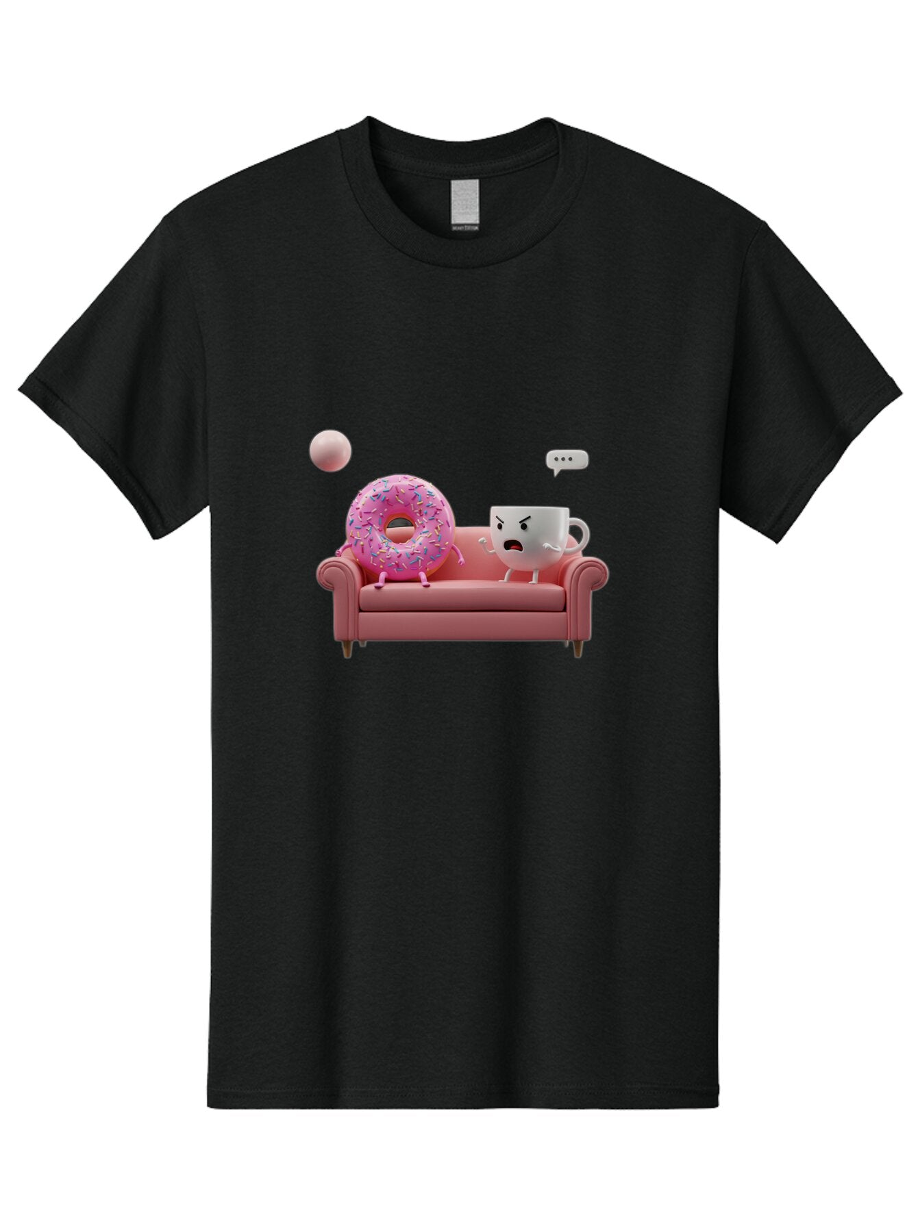 Angry-Coffee-Cup-And-Donut Men'S Graphic Tee, 100% Cotton, Comfortable Casual Summer Wear, Machine Washable, Vintage Camera, Old Camera, Antique Camera, Black Camera, Classic Photography, Photography Equipment, Nostalgic Device, Film Camera, Baq270 7
