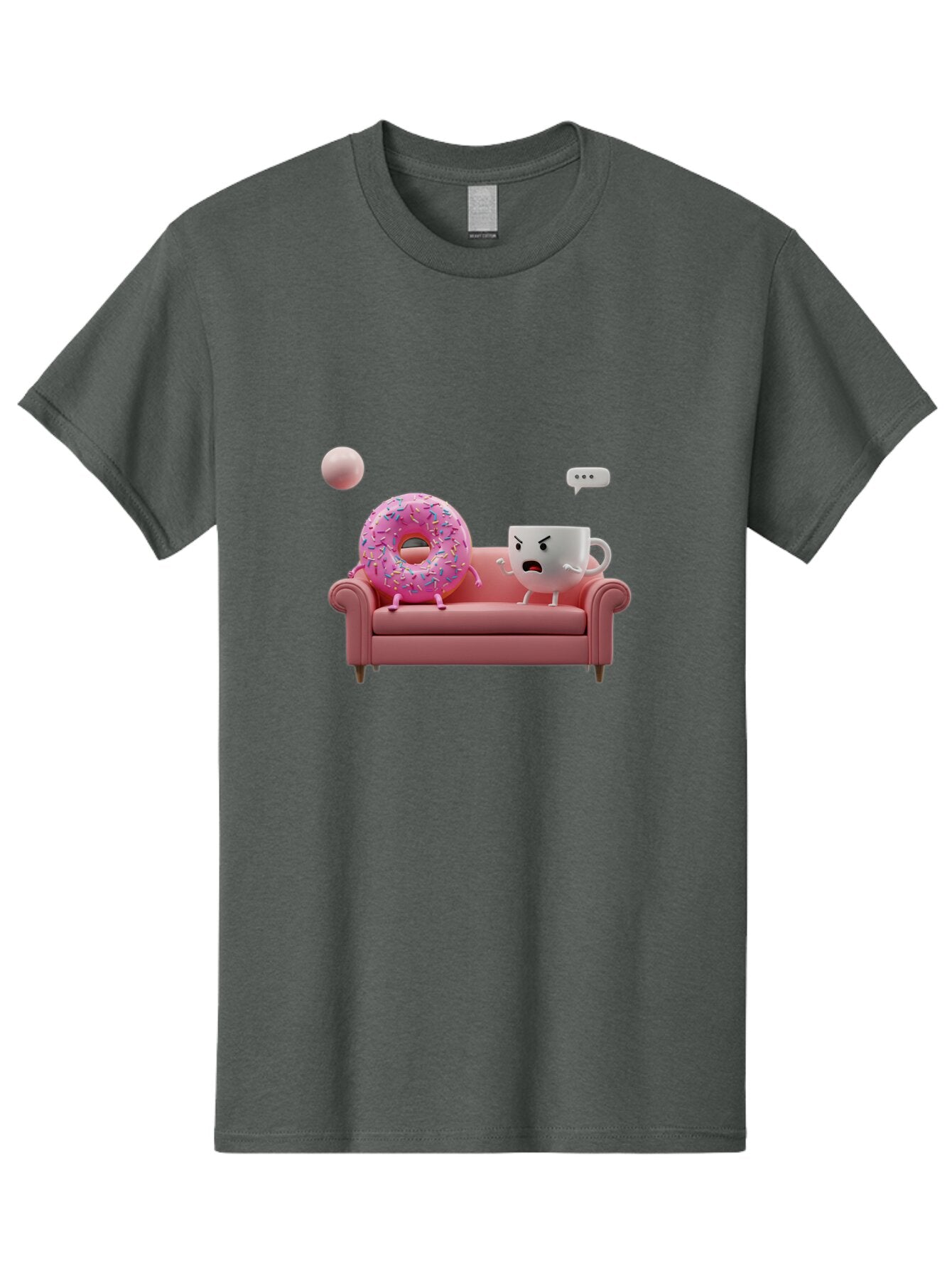 Angry-Coffee-Cup-And-Donut Men'S Graphic Tee, 100% Cotton, Comfortable Casual Summer Wear, Machine Washable, Vintage Camera, Old Camera, Antique Camera, Black Camera, Classic Photography, Photography Equipment, Nostalgic Device, Film Camera, Baq270 1