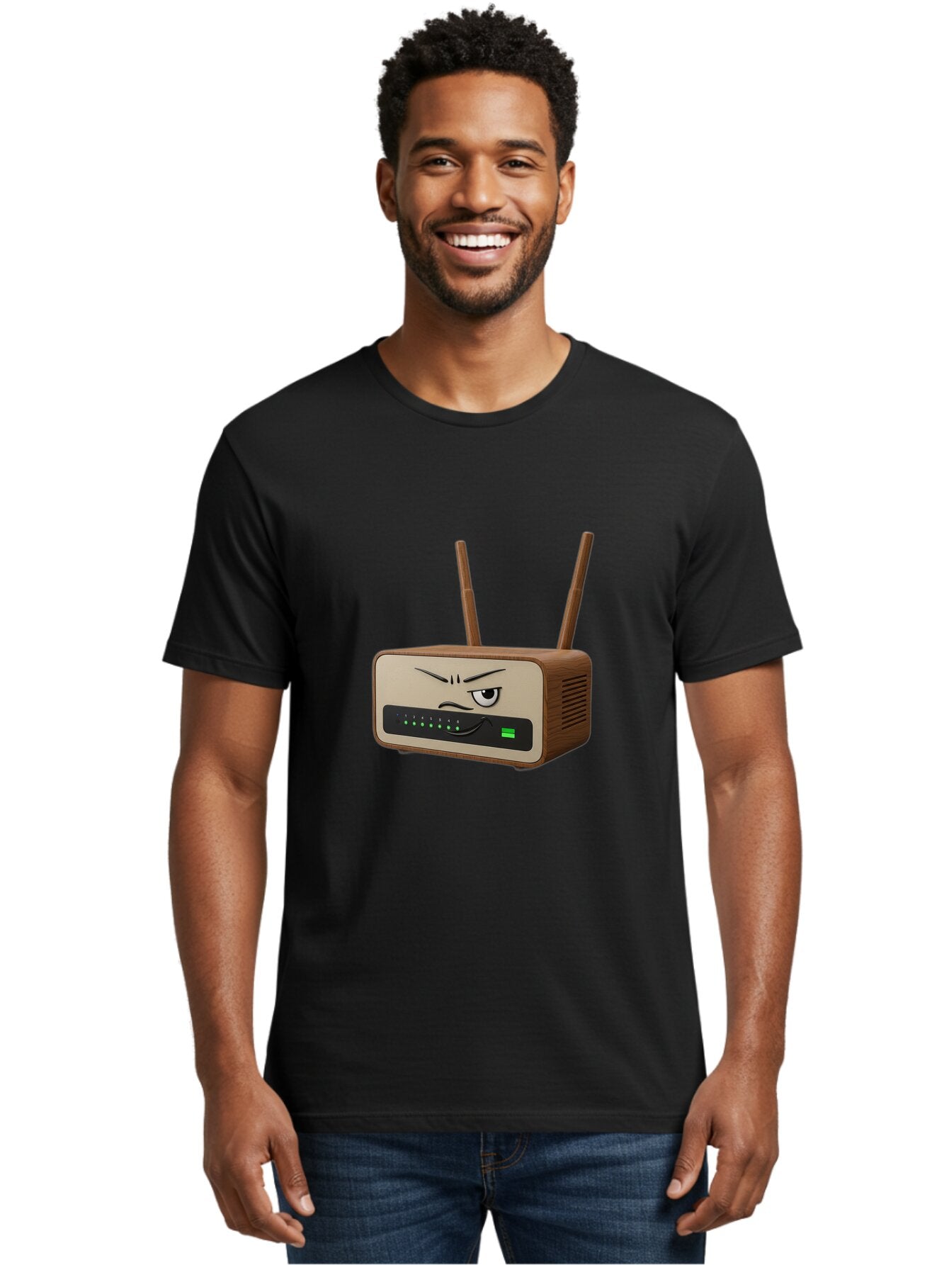 Angry-Router-1 Men'S Graphic Tee, 100% Cotton, Comfortable Casual Summer Wear, Machine Washable, Vintage Camera, Old Camera, Antique Camera, Black Camera, Classic Photography, Photography Equipment, Nostalgic Device, Film Camera, Camera Art Baq275 26