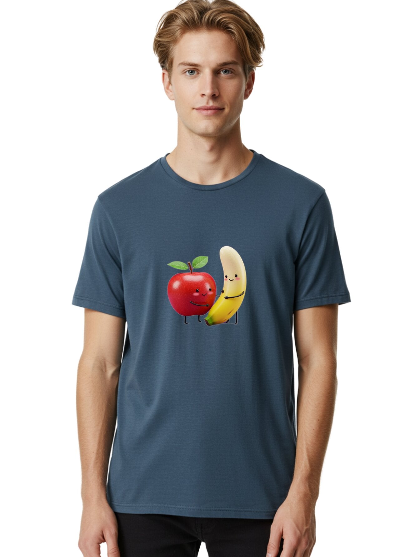 Apple-And-Banana-1 Men'S Graphic Tee, 100% Cotton, Comfortable Casual Summer Wear, Machine Washable, Vintage Camera, Old Camera, Antique Camera, Black Camera, Classic Photography, Photography Equipment, Nostalgic Device, Film Camera, Baq279 30