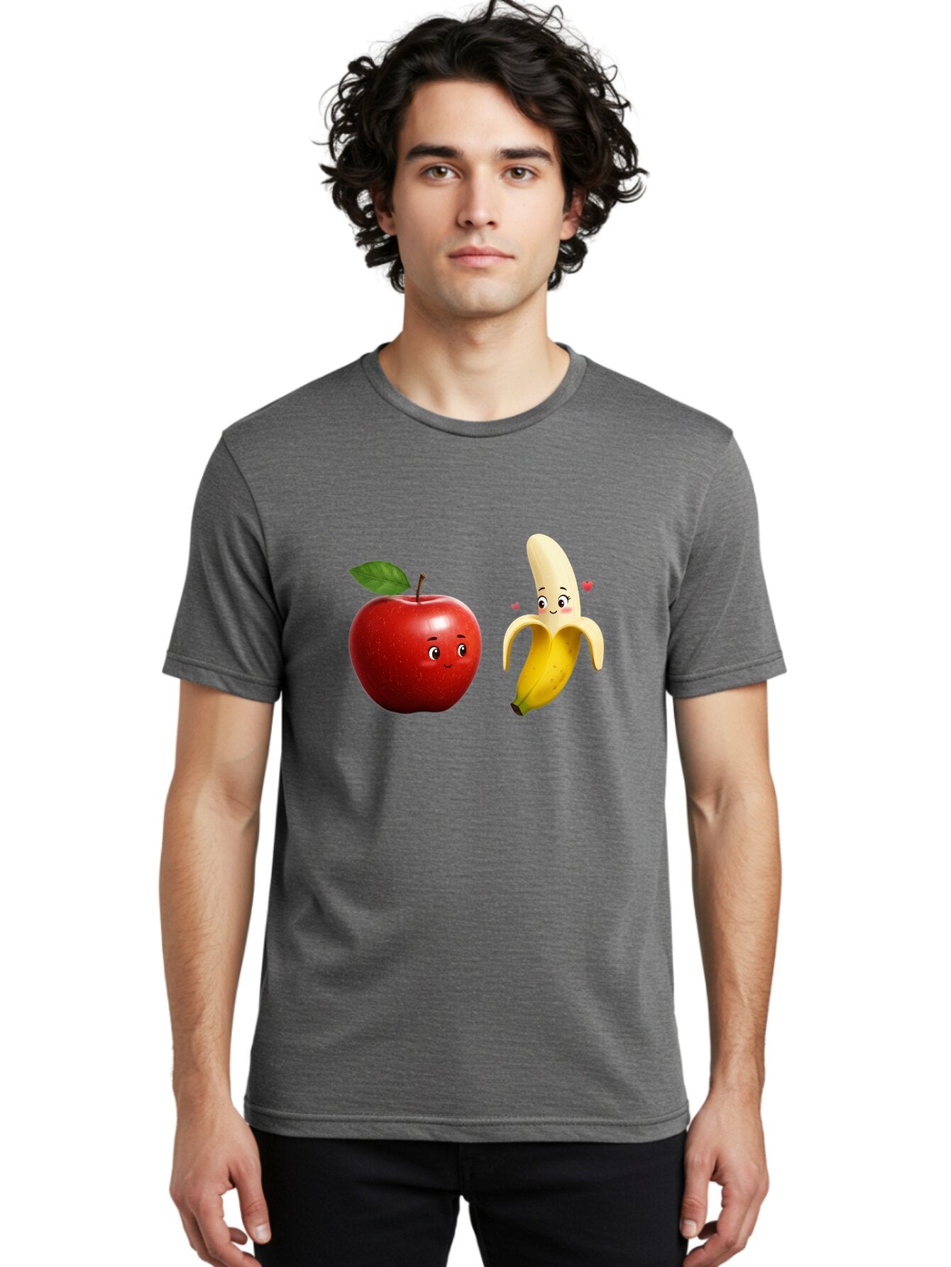 Apple-And-Banana-2 Men'S Graphic Tee, 100% Cotton, Comfortable Casual Summer Wear, Machine Washable, Vintage Camera, Old Camera, Antique Camera, Black Camera, Classic Photography, Photography Equipment, Nostalgic Device, Film Camera, Baq280 24