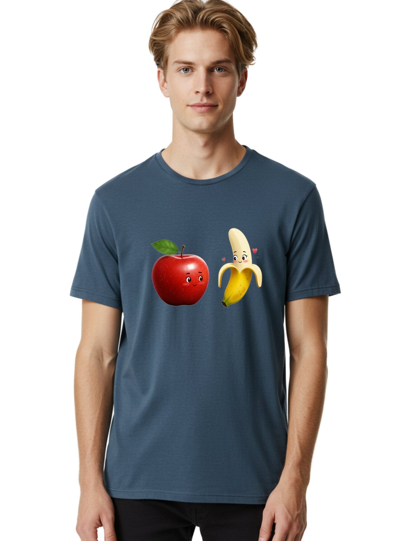 Apple-And-Banana-2 Men'S Graphic Tee, 100% Cotton, Comfortable Casual Summer Wear, Machine Washable, Vintage Camera, Old Camera, Antique Camera, Black Camera, Classic Photography, Photography Equipment, Nostalgic Device, Film Camera, Baq280 18