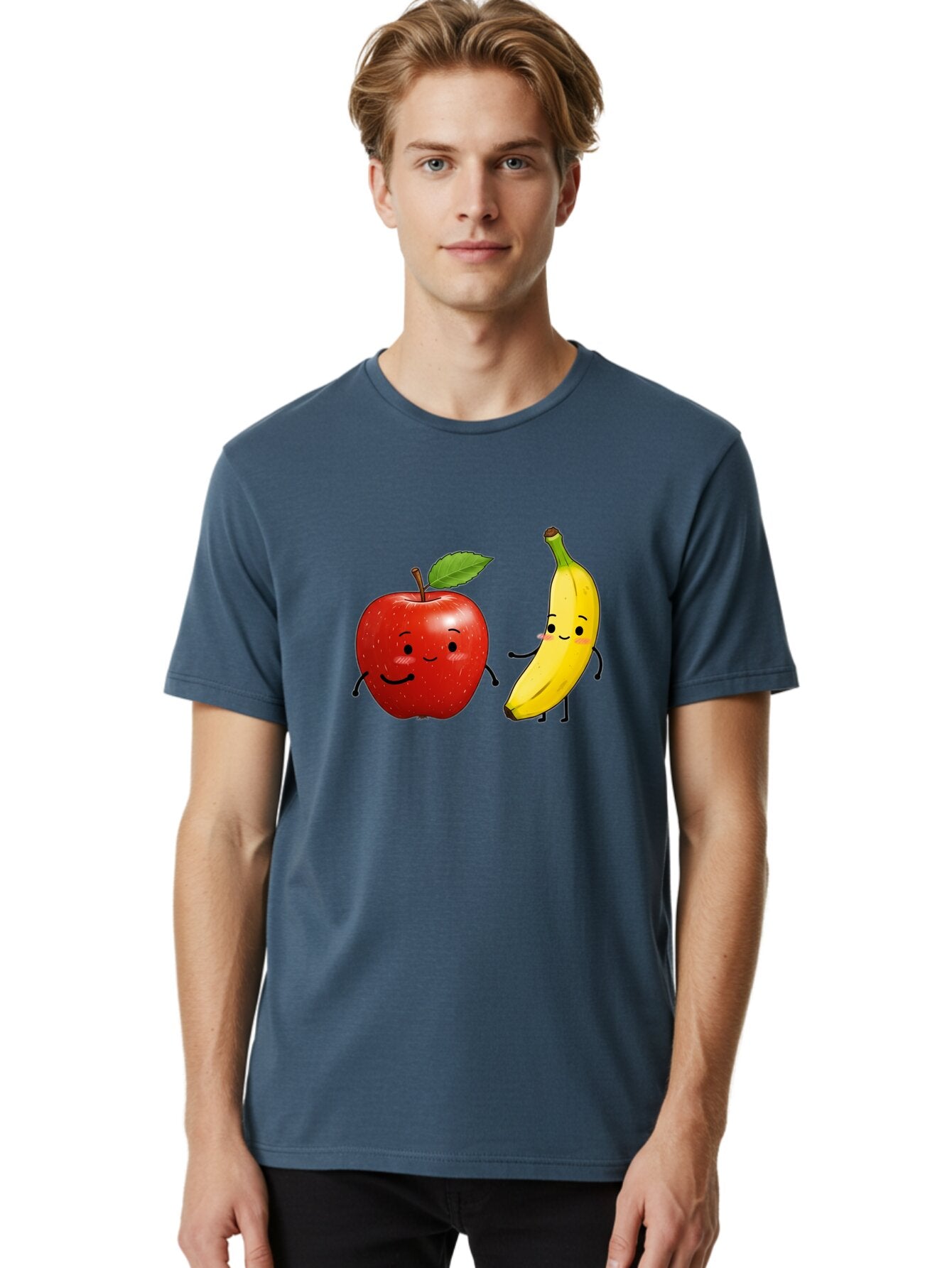 Apple-And-Banana-3 Men'S Graphic Tee, 100% Cotton, Comfortable Casual Summer Wear, Machine Washable, Vintage Camera, Old Camera, Antique Camera, Black Camera, Classic Photography, Photography Equipment, Nostalgic Device, Film Camera, Baq281 26